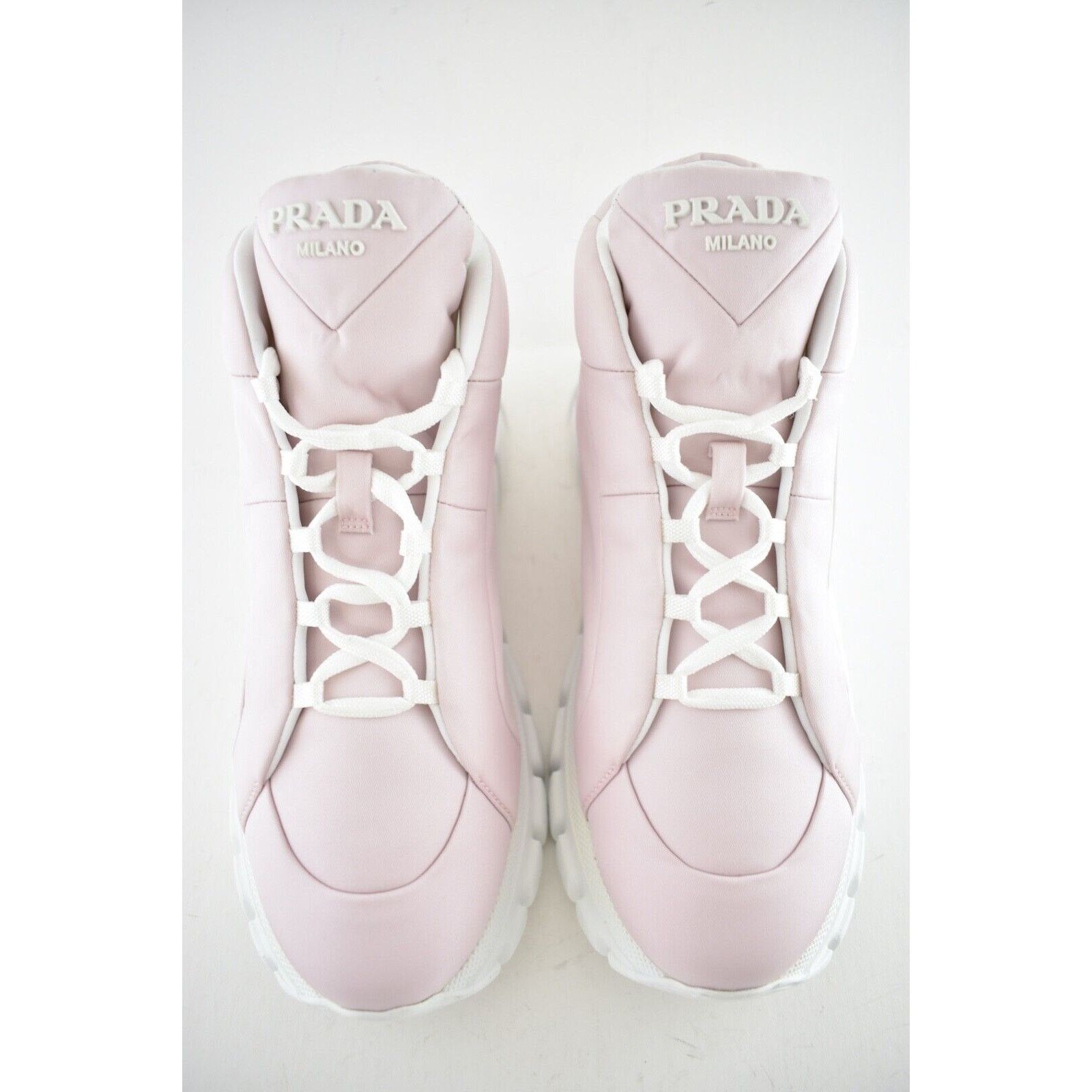 Prada Rush Piuma Platform Flat High Top Trainer Sneaker 38.5 Size US 8.5 / IT 38.5 - 6 Thumbnail