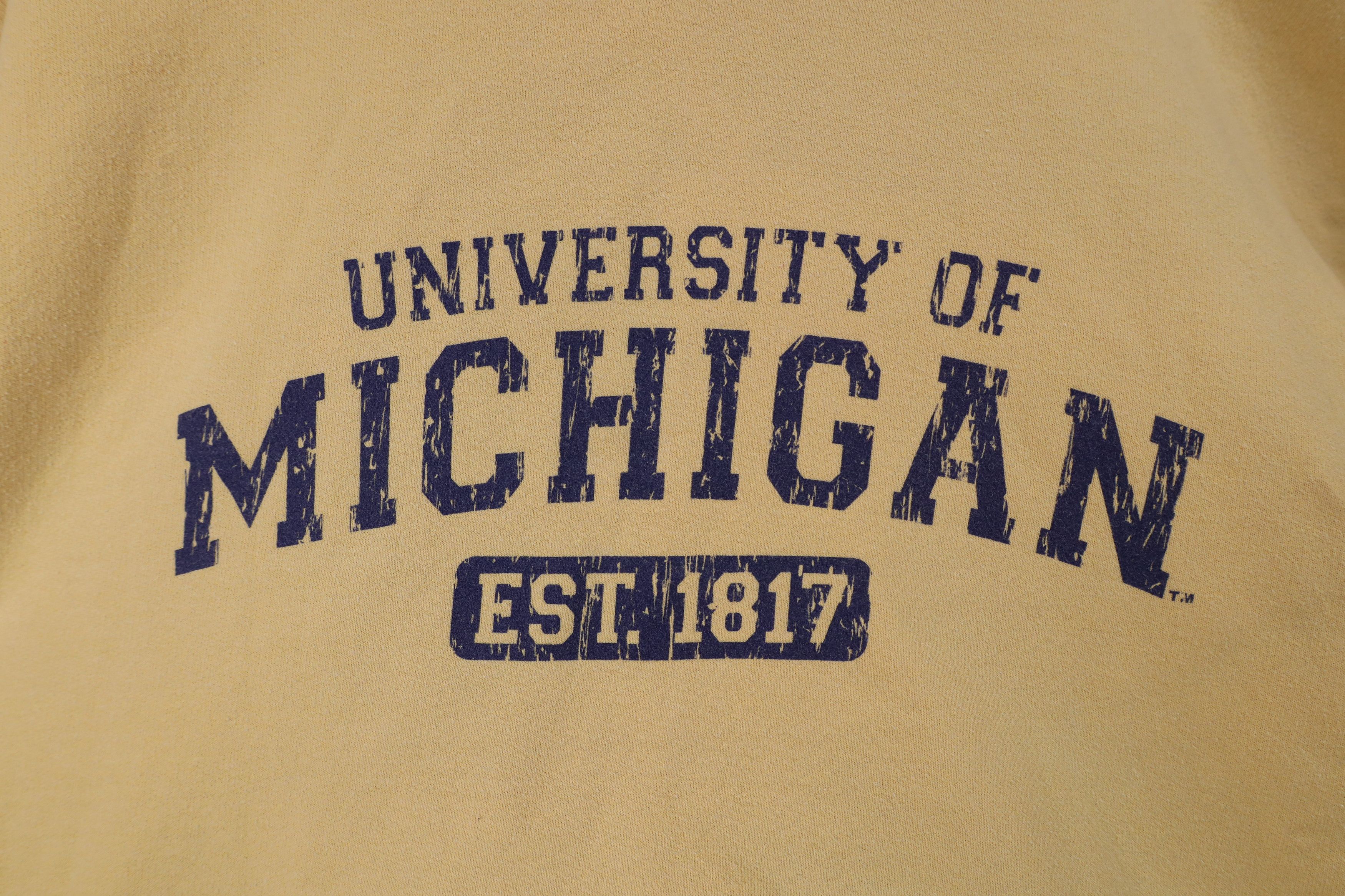 Vintage Vintage University of Michigan Hoodie Sweatshirt Yellow Size US XXL / EU 58 / 5 - 6 Thumbnail