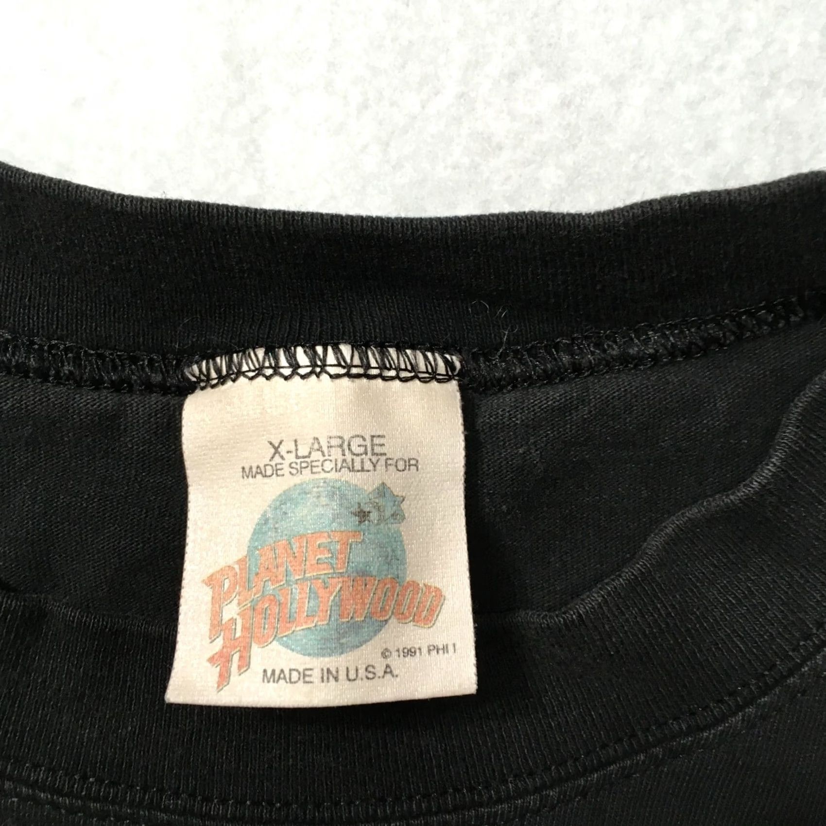 Planet Hollywood VINTAGE Planet Hollywood Shirt Mens XL Navy Black Cotton Short Sleeve Y2K Size US XL / EU 56 / 4 - 3 Thumbnail