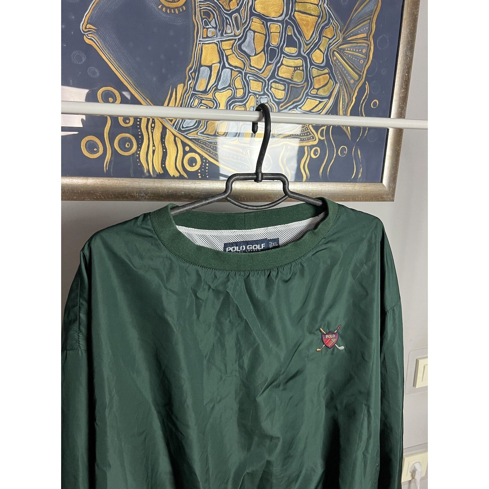 Ralph Lauren Polo Golf Ralph Lauren VTG Nylon Men`s Green Crewneck Oversi Size US XL / EU 56 / 4 - 3 Thumbnail