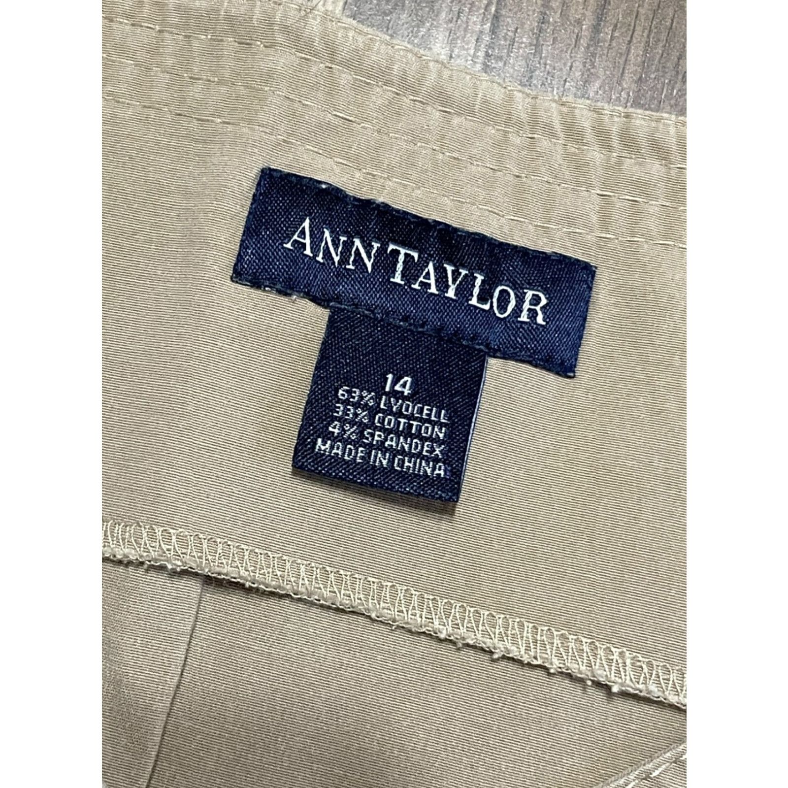 Ann Taylor Ann Taylor Tank Top Women's 14 Brown V-Neck Sleeveless Shirt Tank Casual Modern Basic Regular Size 14 Womens Size XL / US 12-14 / IT 48-50 - 5 Thumbnail