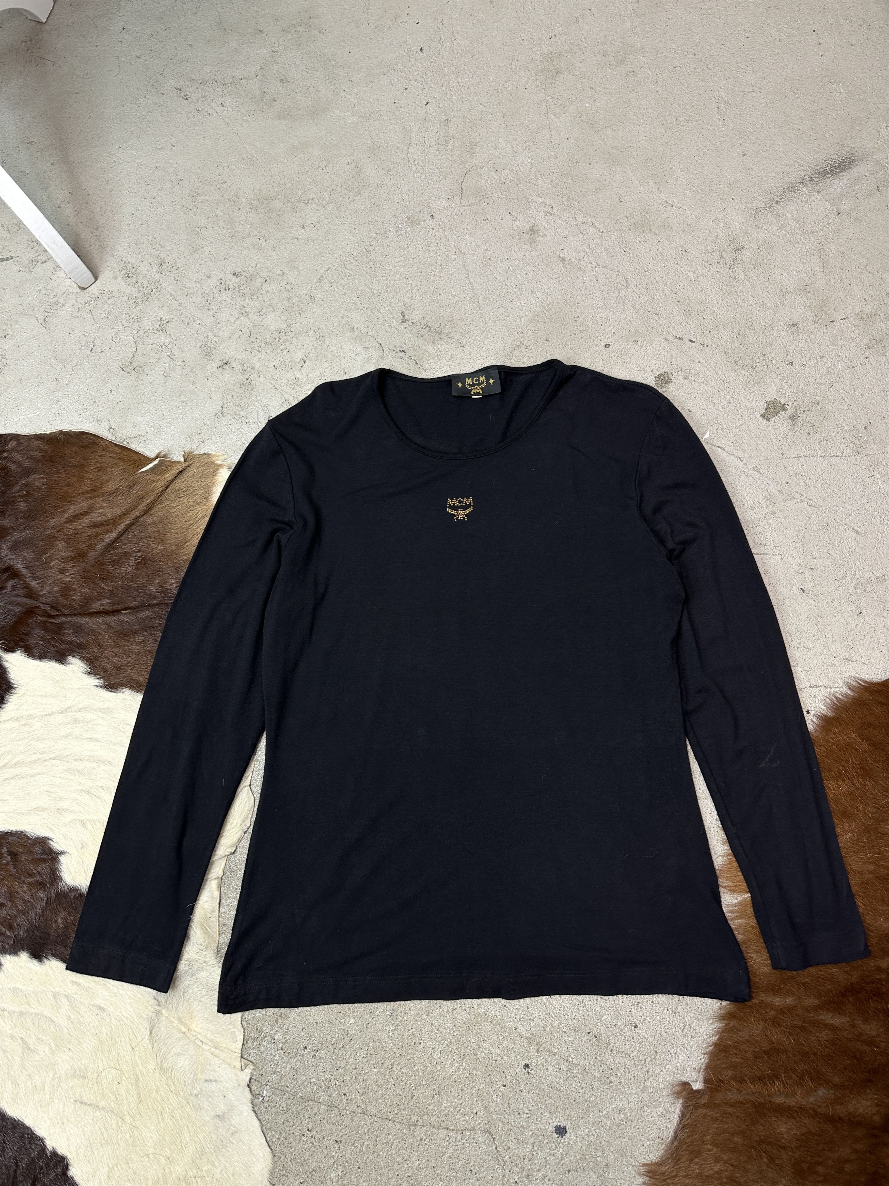 MCM Vintage Grunge Logo Print MCM Longsleeve Y2K Size L / US 10 / IT 46 - 2 Thumbnail