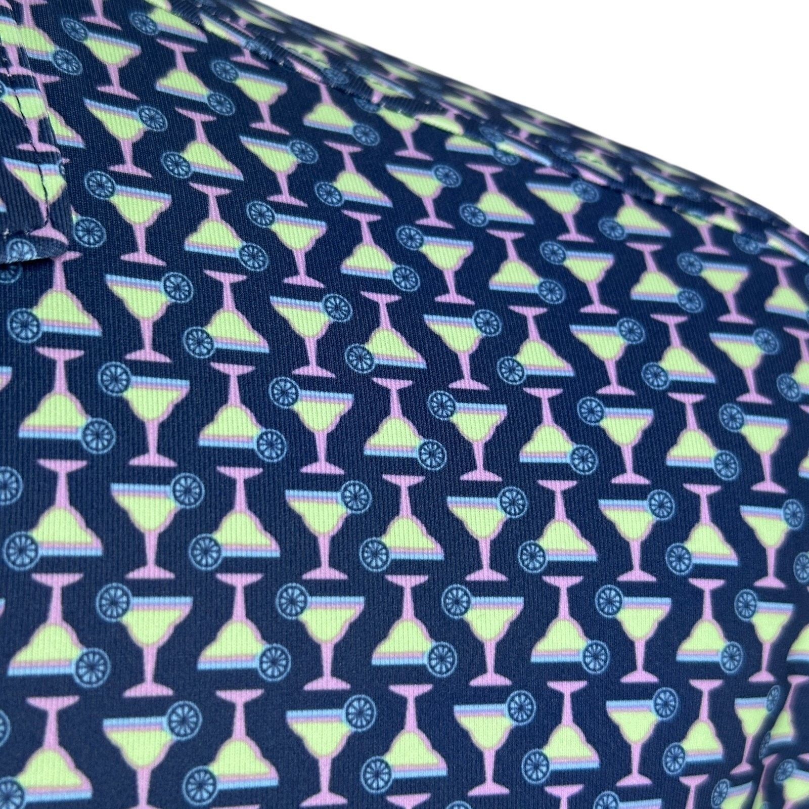 Other Turtleson Polo Shirt Men Large Blue Margarita Cocktail AOP Size US L / EU 52-54 / 3 - 3 Thumbnail