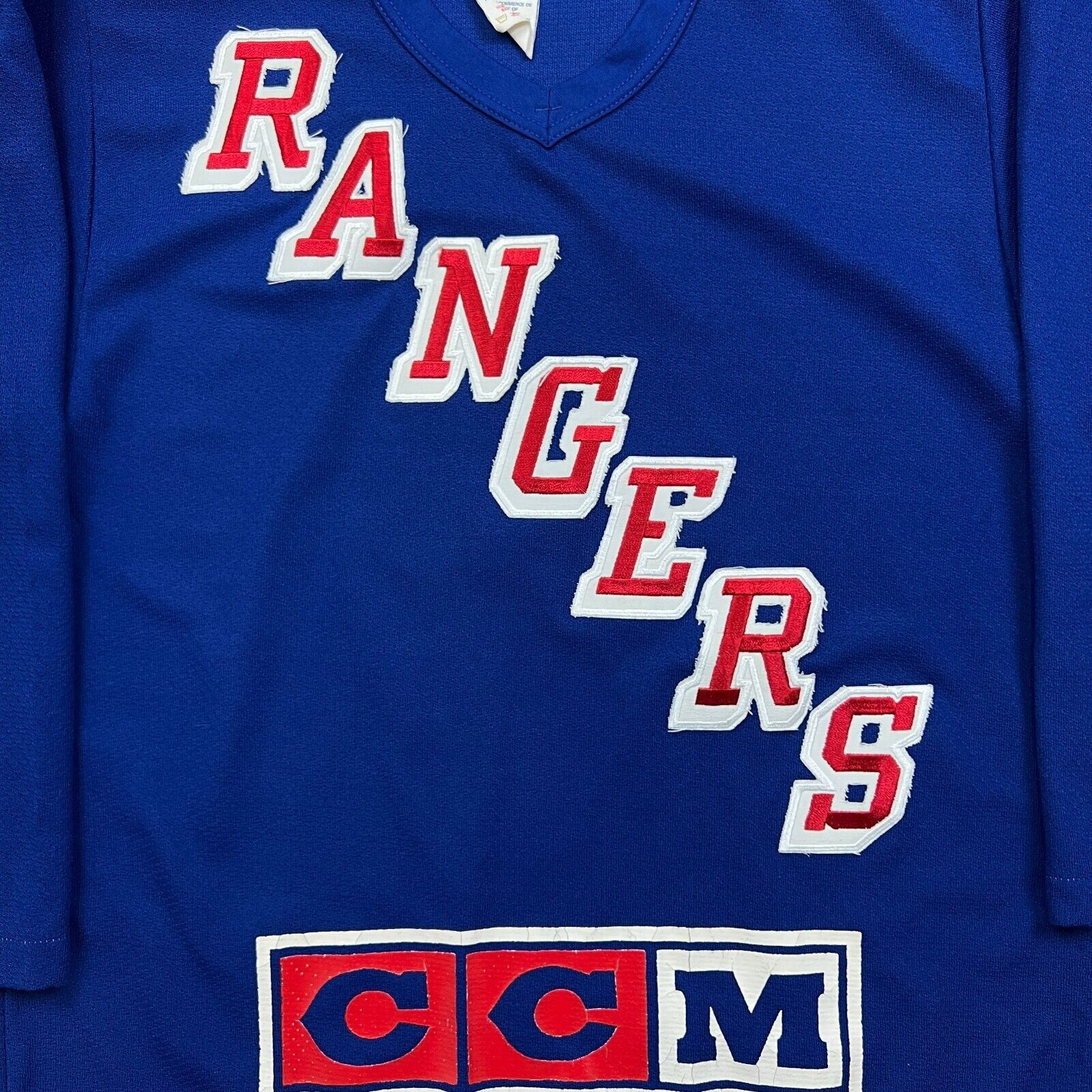 Ccm × NHL × Vintage 90s CCM New York Rangers Hockey Jersey Small Knit Sewn NHL Size US S / EU 44-46 / 1 - 3 Thumbnail