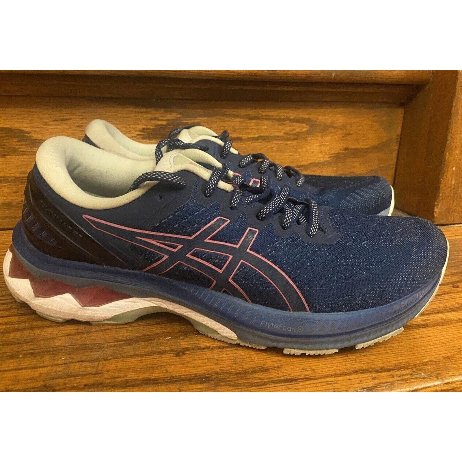 Asics ASICS GEL-Kayano 27 Navy Blue /Pink Women's Size 10.5 Size US 10.5 / IT 40.5 - 1 Thumbnail