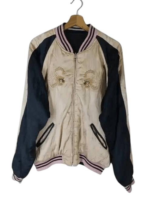 Japanese Brand × Vintage Vintage Sukajan Embroidered Logo Reversible Satin Jacket et Size US M / EU 48-50 / 2 - 4 Thumbnail