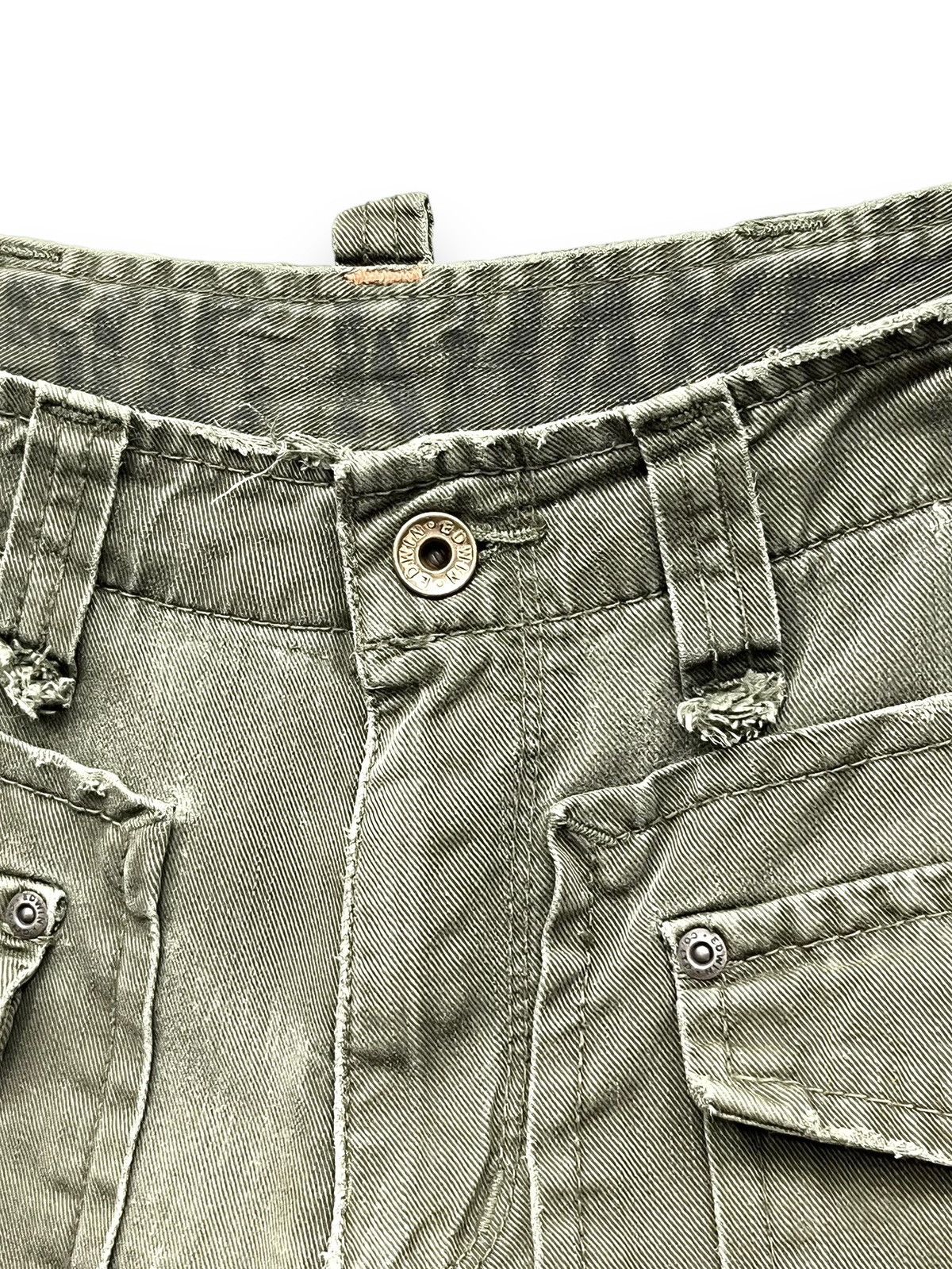 Edwin Vtg EDWIN 505 KHAKI Bush Pants Natural Distressed Flare💥 Size US 30 / EU 46 - 8 Thumbnail