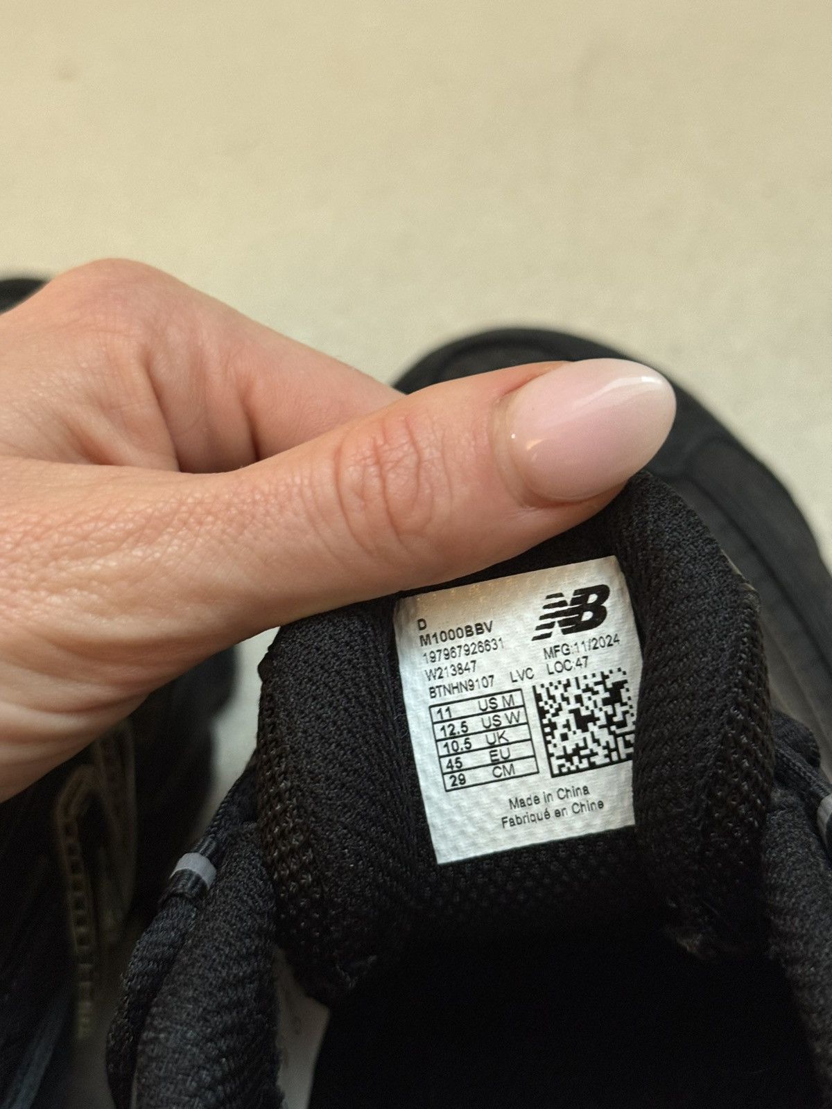 New Balance New Balance 1000 Black Size US 12.5 / EU 45-46 - 7 Thumbnail