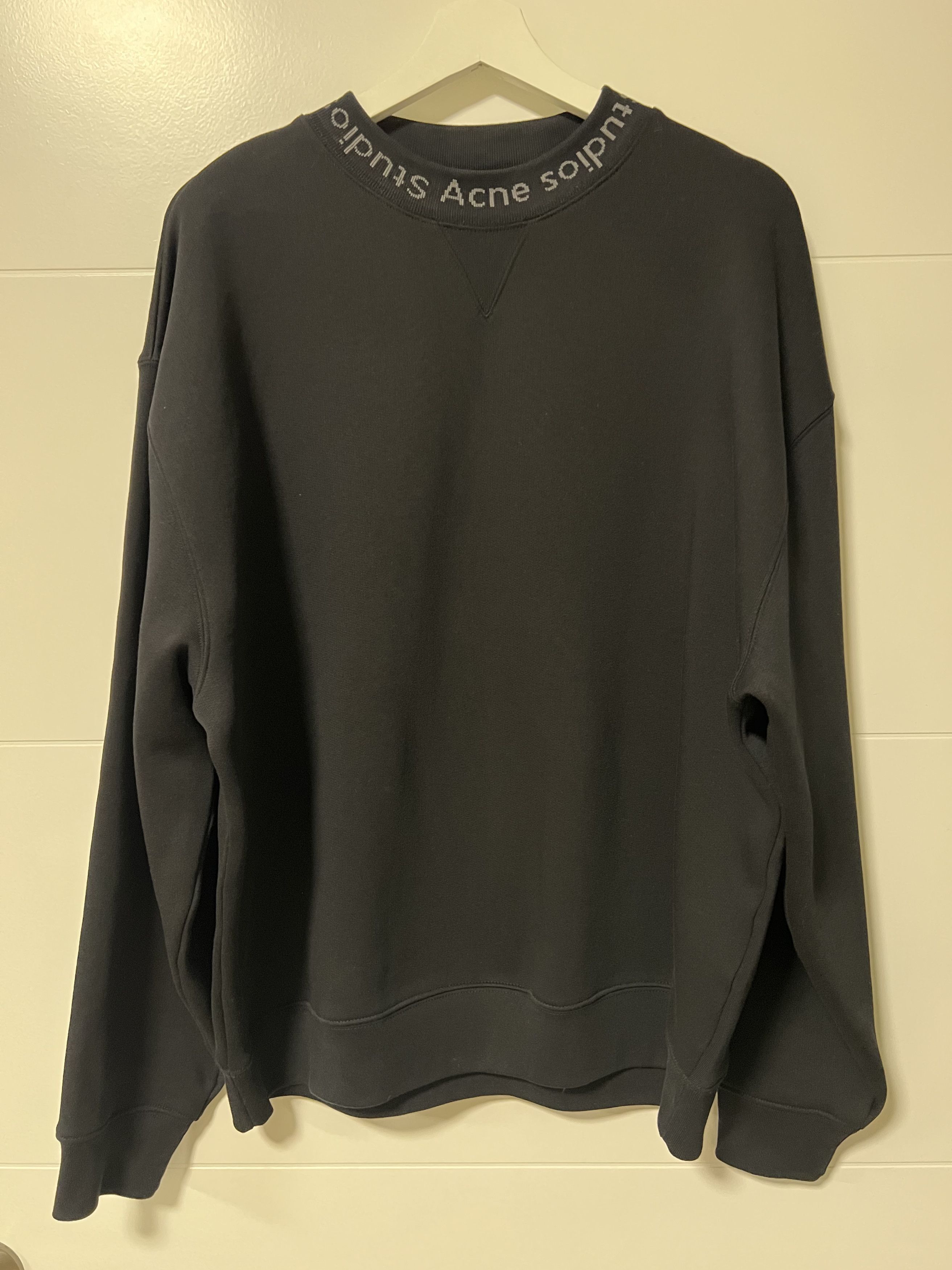 image of Acne Studios Flogho Sweatshirt Black, Men's (Size Small)