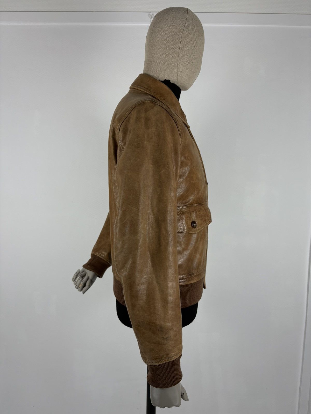 Belstaff Rare "The Aviator" A1 Leather Gold Label Biker Prince Archive Special Edition Bomber Racer Jacket Size US M / EU 48-50 / 2 - 6 Thumbnail