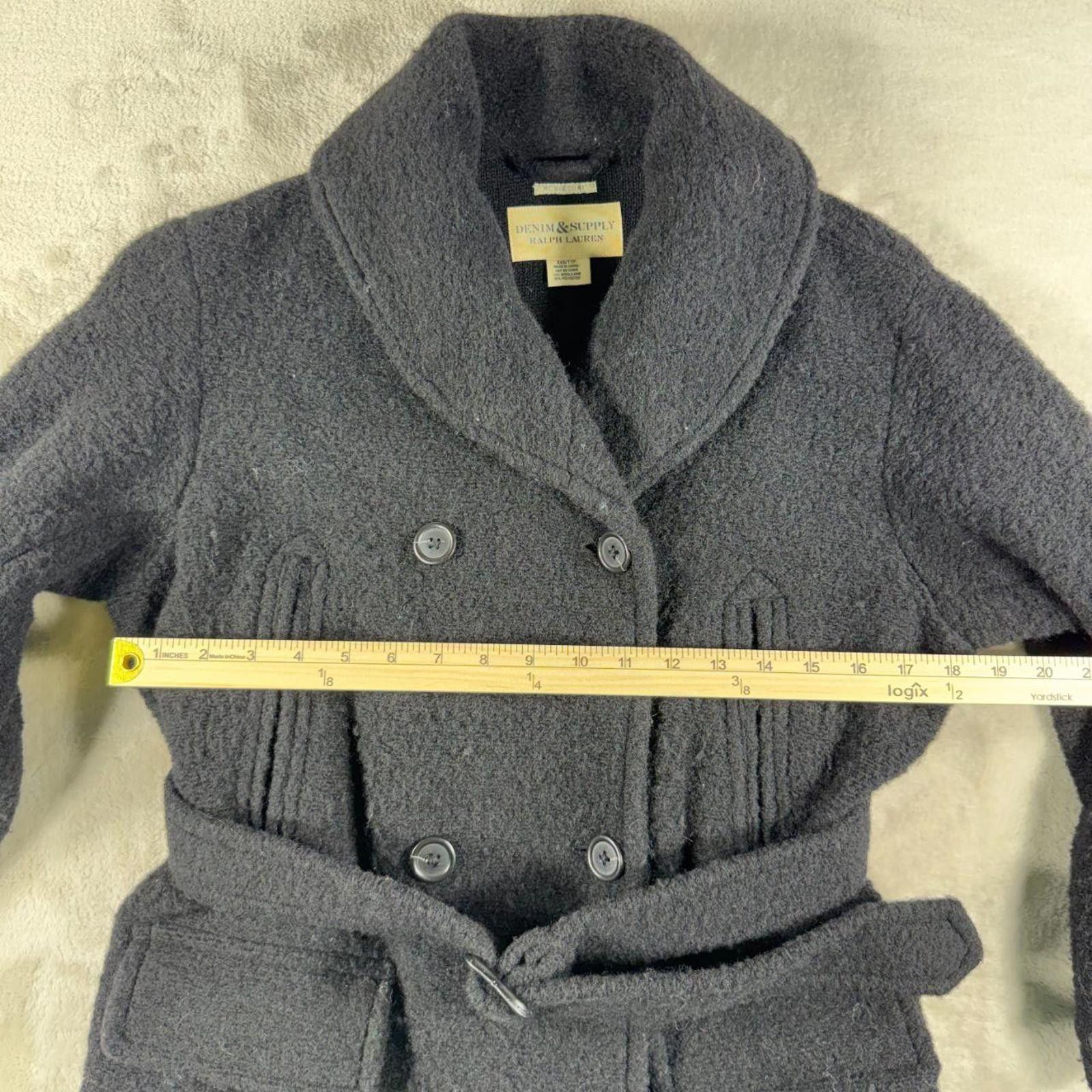 Lauren Ralph Lauren Ralph Lauren Women's XXS Black Denim & Supply Big Coat Size XXS / US 00 / IT 34 - 7 Thumbnail