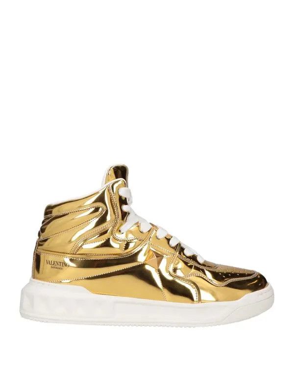 o1y0525 Logo Hi-Top Sneakers in Gold