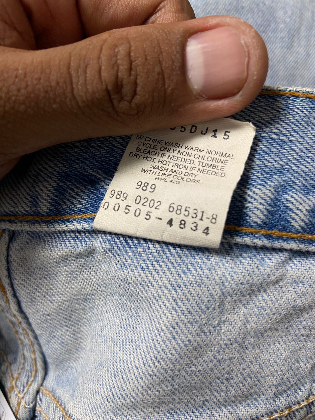 Levi's Levis 505 Custom patch stone washed Size US 34 / EU 50 - 4 Thumbnail