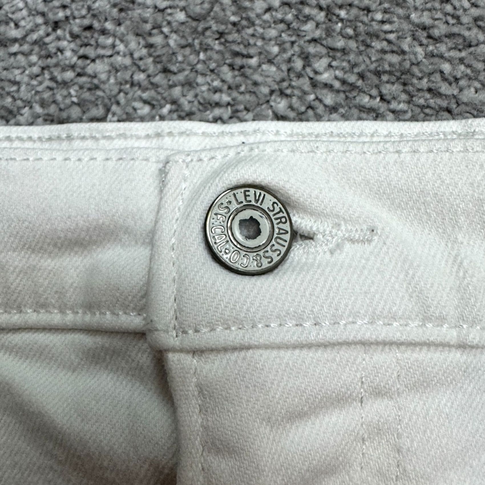 Levi's Levi's 501 Jeans Cropped Mid White Womens W29 XS? Size 29" - 3 Thumbnail