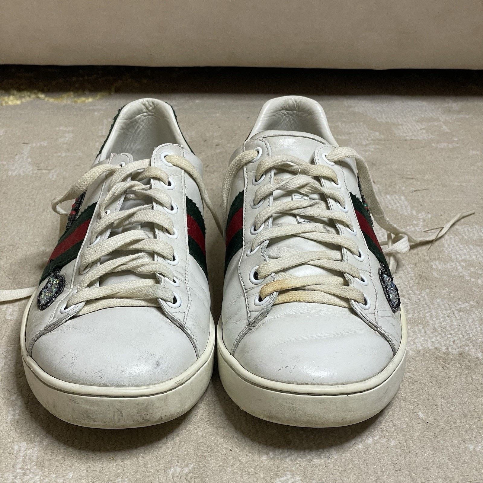 Gucci Gucci Ace Sneakers Low-Top Trainers shoes leather Arrow Size US 10 / IT 40 - 9 Thumbnail