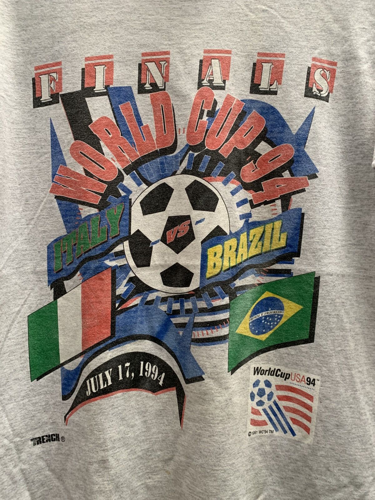 Trench USA Vintage World Cup 1994 Finals Brazil vs Italy Size US M / EU 48-50 / 2 - 2 Thumbnail