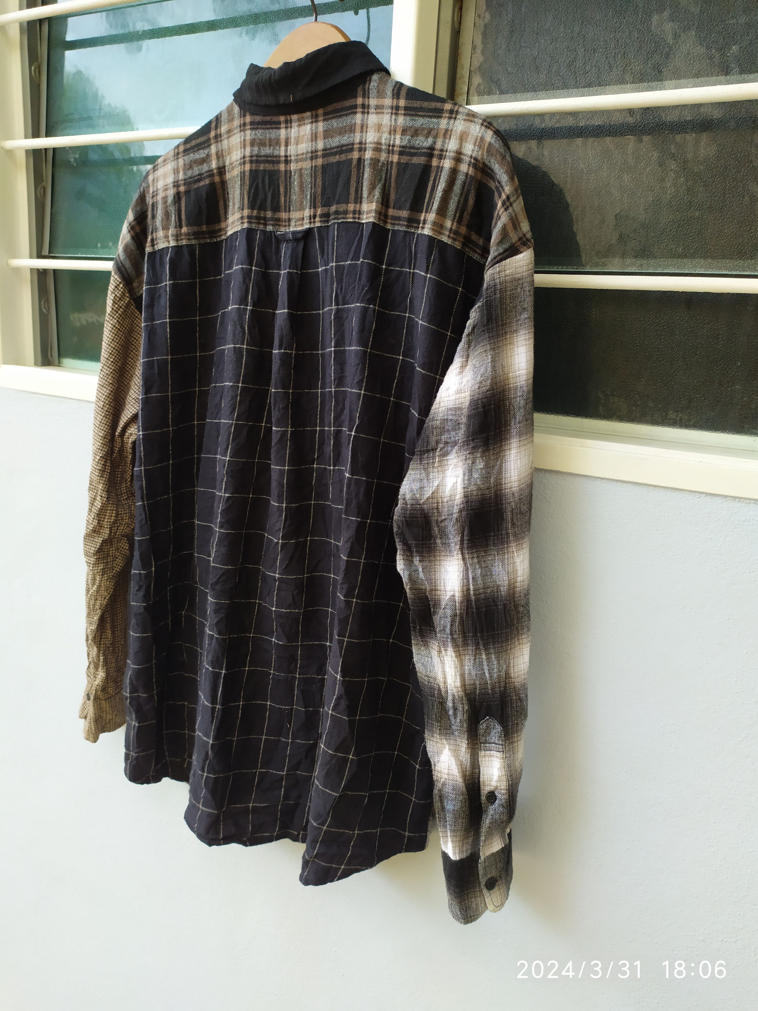 Beauty Beast × Flannel × Japanese Brand Vintage Japanese brand Patch Work Flannel Shirt Size US L / EU 52-54 / 3 - 3 Thumbnail