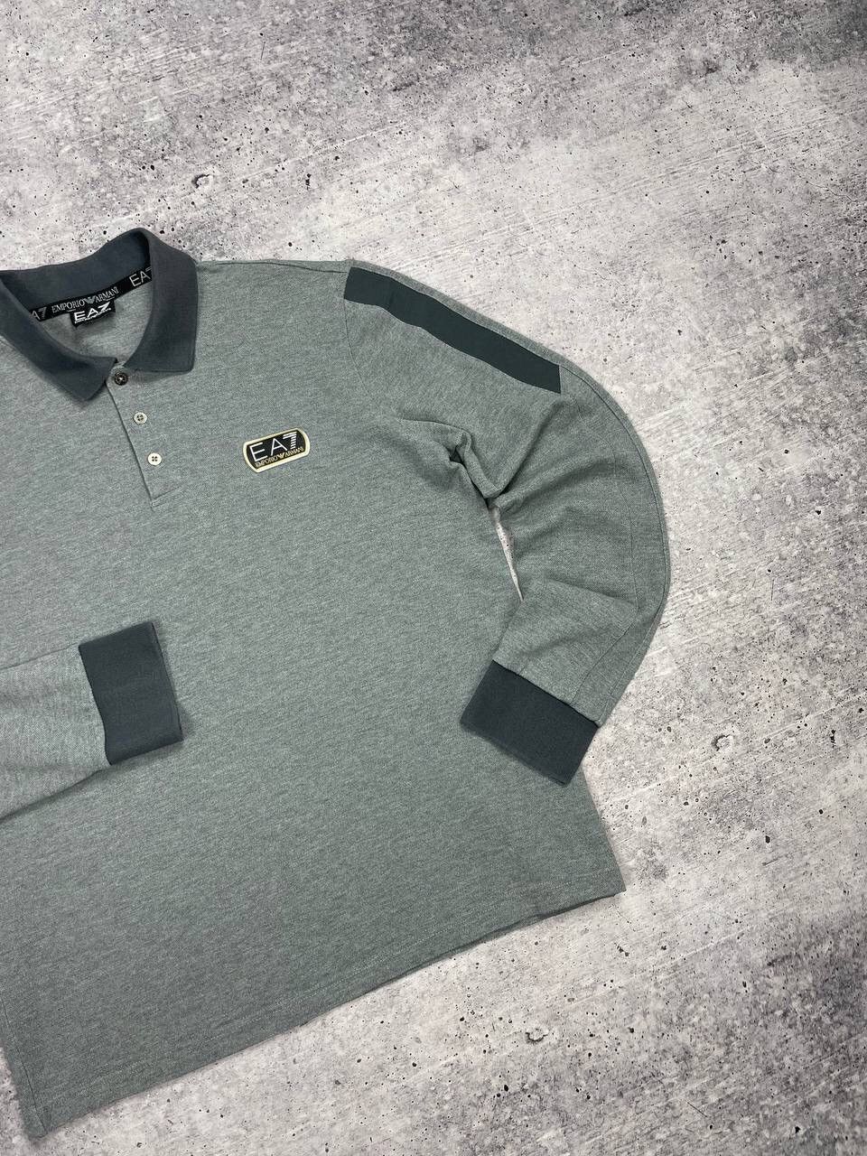 Armani × Emporio Armani Vintage Emporio Armani EA7 Y2K Style Grey Polo Longsleeve Size US L / EU 52-54 / 3 - 2 Thumbnail
