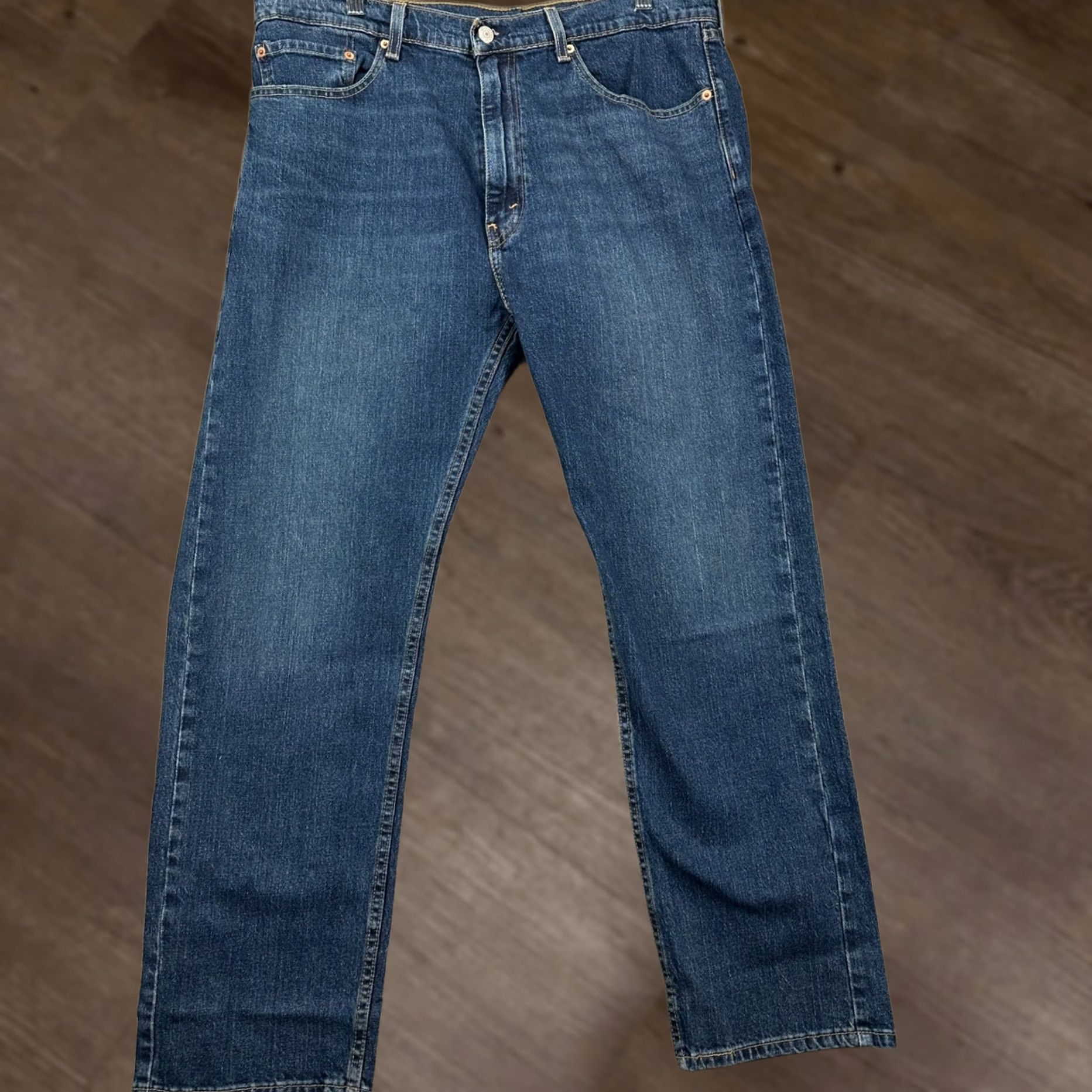 Levi's Levi's 505 Original Fit Jeans Straight Blue Mens 38X30 Regular - 5-Pocket Comfort Stretch Denim EUC Size US 38 / EU 54 - 1 Thumbnail