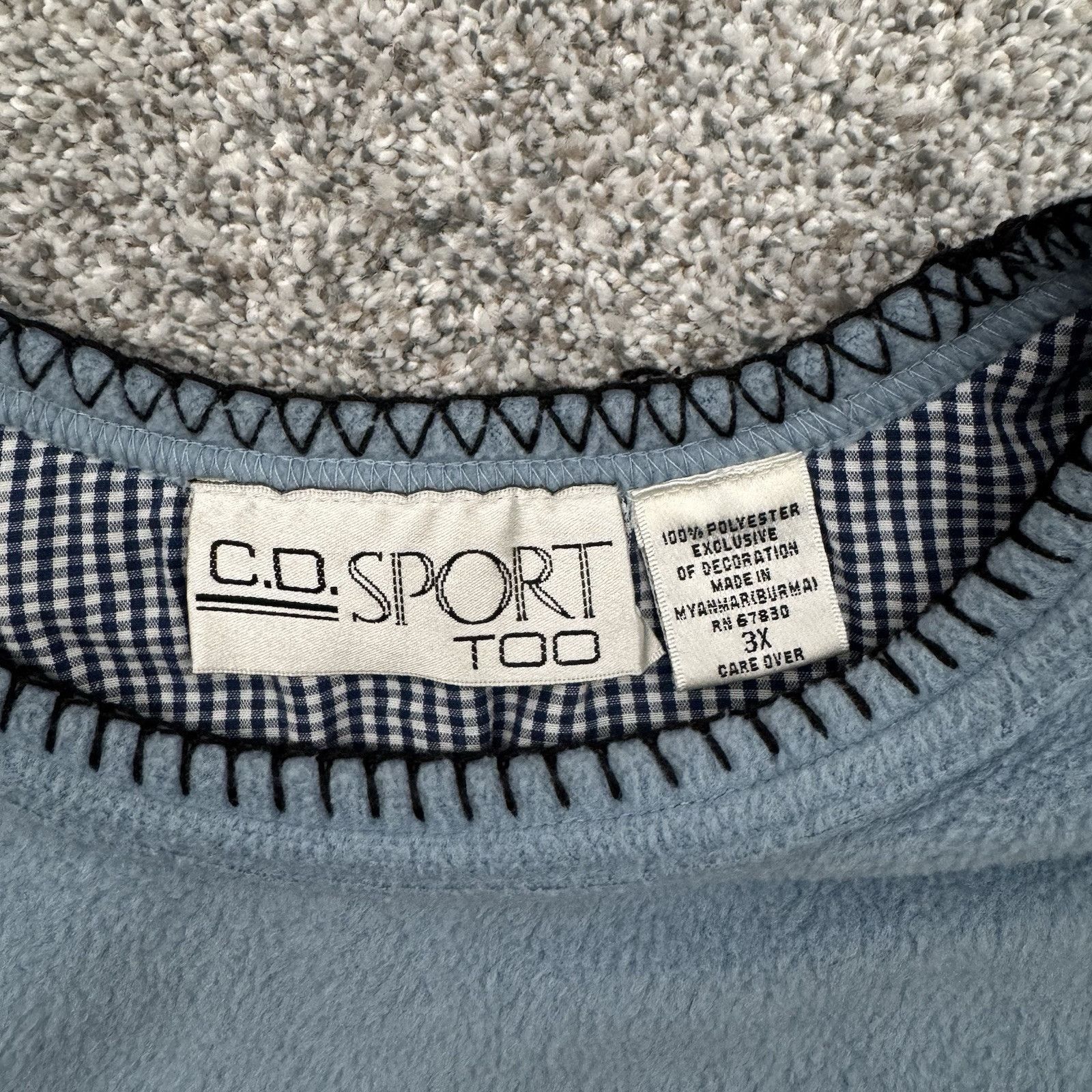 Other Vintage 90s Fleece Top Womens 3X Cottagecore Embroidered Size 3XL / US 20-22 - 3 Thumbnail