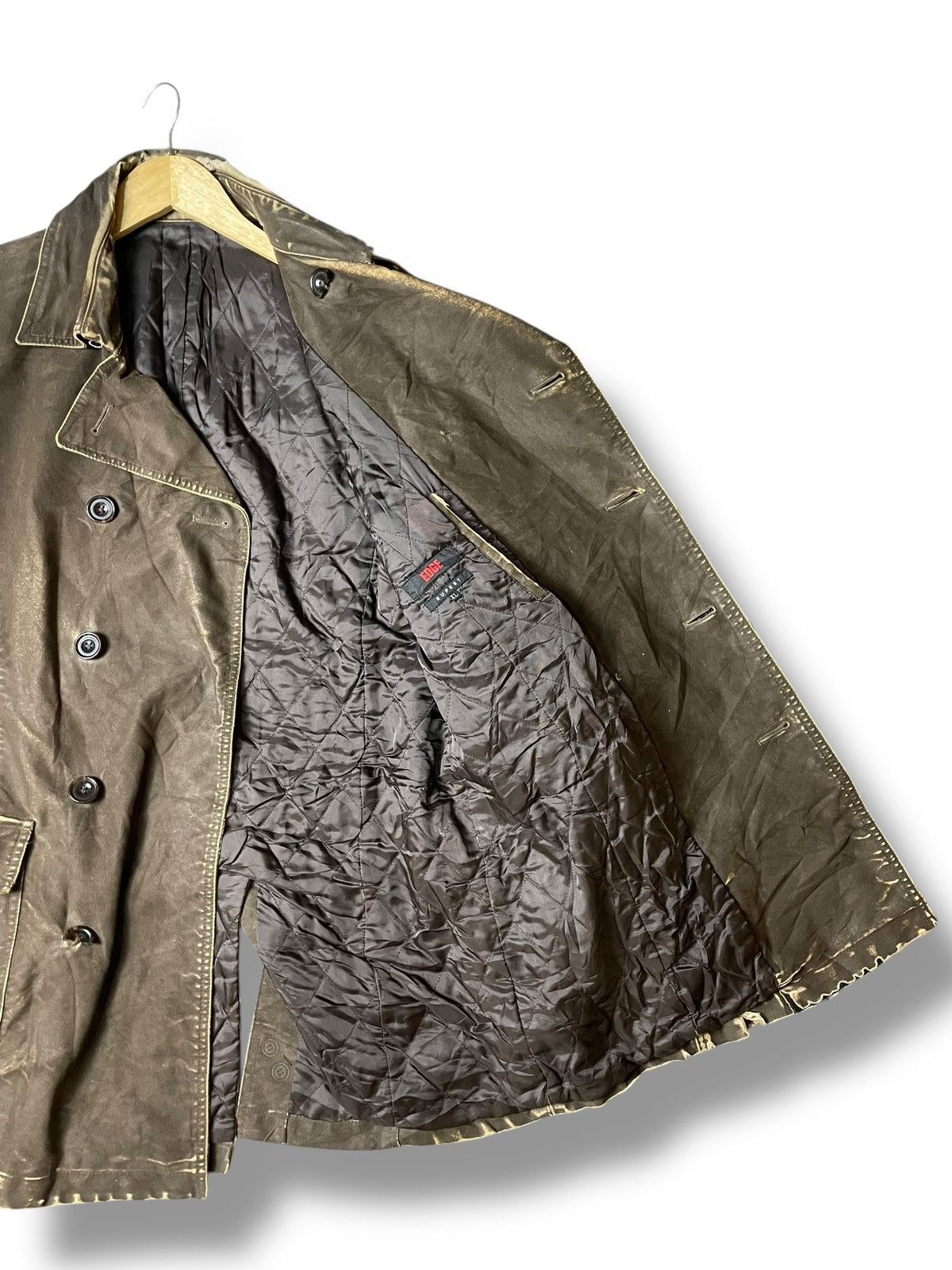 Japanese Brand × Vintage Edge x Rupert Leather Suede Double Breasted Coat (115) Size US XL / EU 56 / 4 - 4 Thumbnail