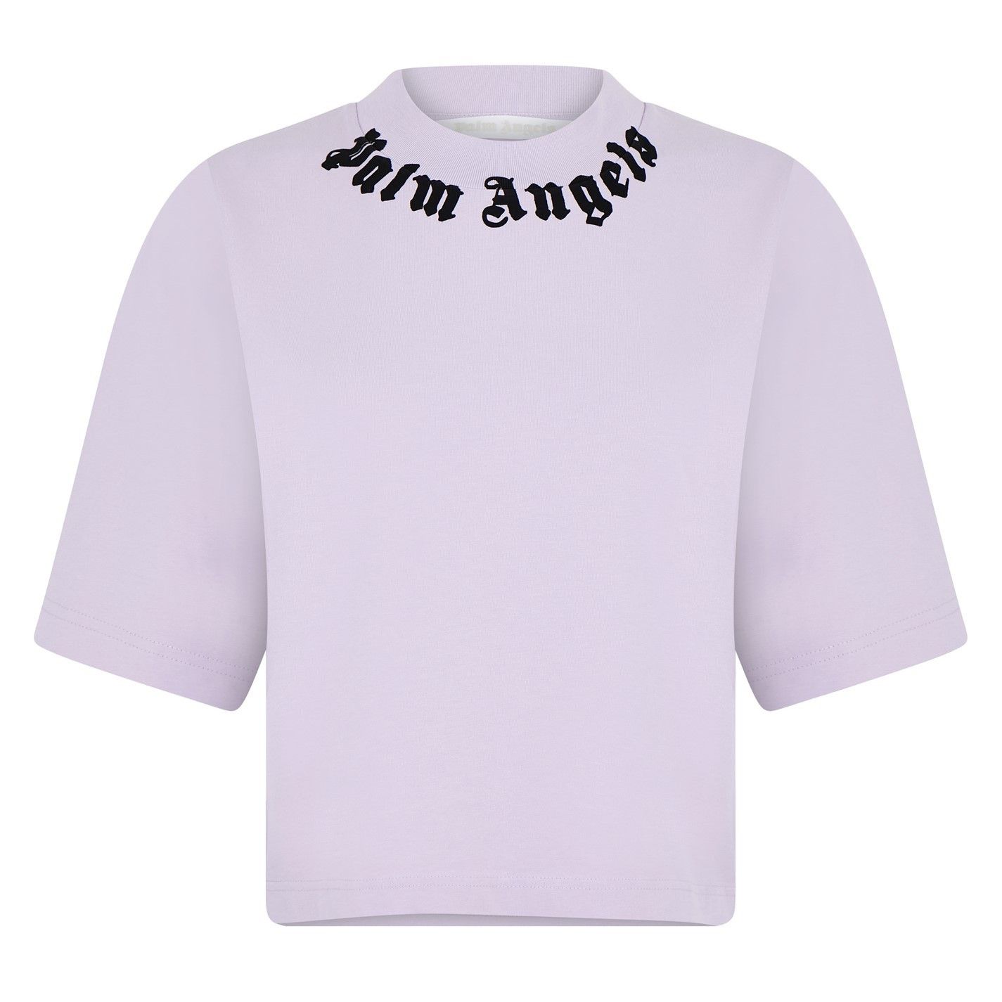 Palm Angels o1g2r1mq0325 Cropped Logo T-Shirt in Lilac Size S / US 4 / IT 40 - 1 Thumbnail