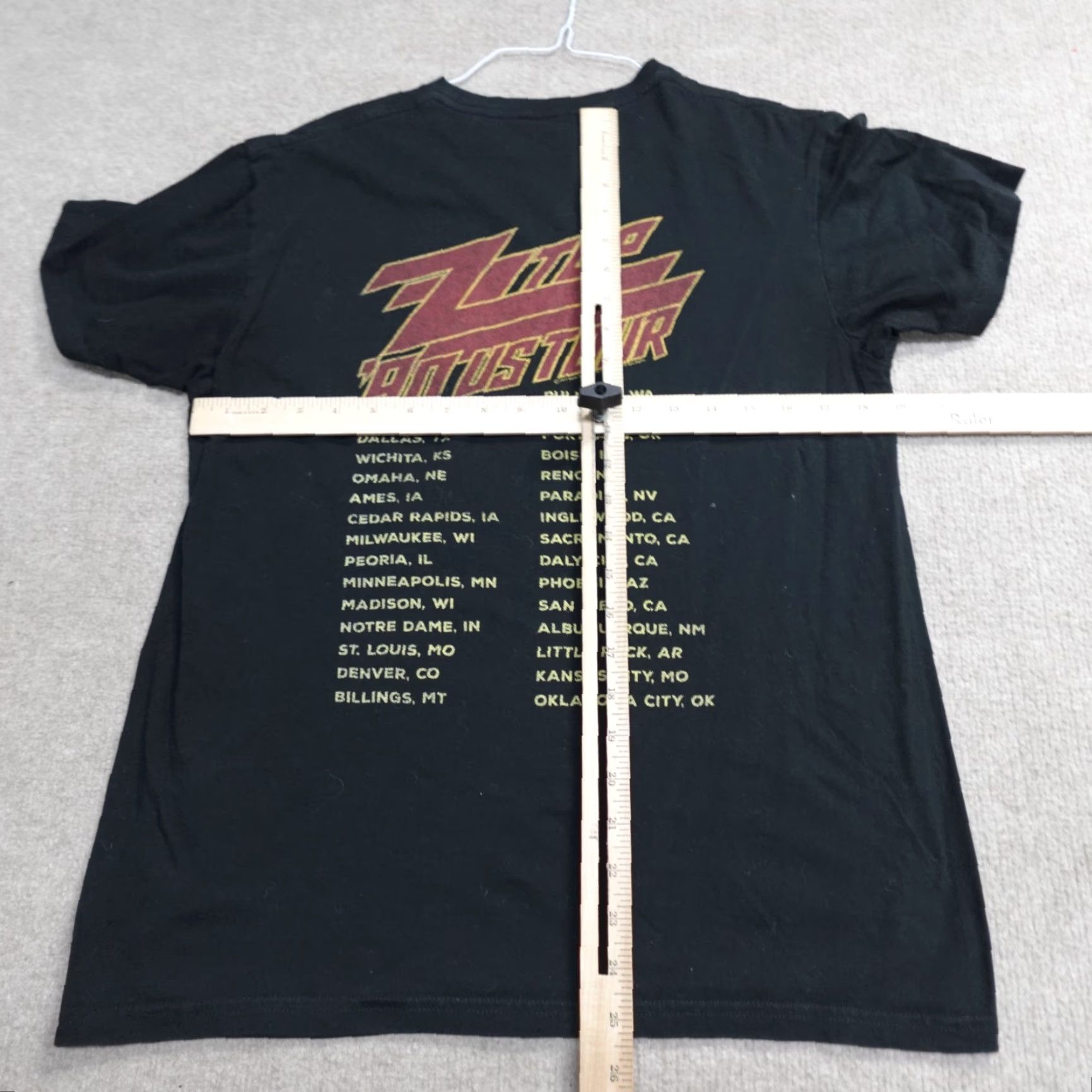 Doublet ZZ TOP Shirt Medium Black Double Sided '90s US Tour 2017 Shirt Men M Black 90s Band Graphic Print Short Sleeve Crew Neck Vintage: No Size US M / EU 48-50 / 2 - 4 Thumbnail