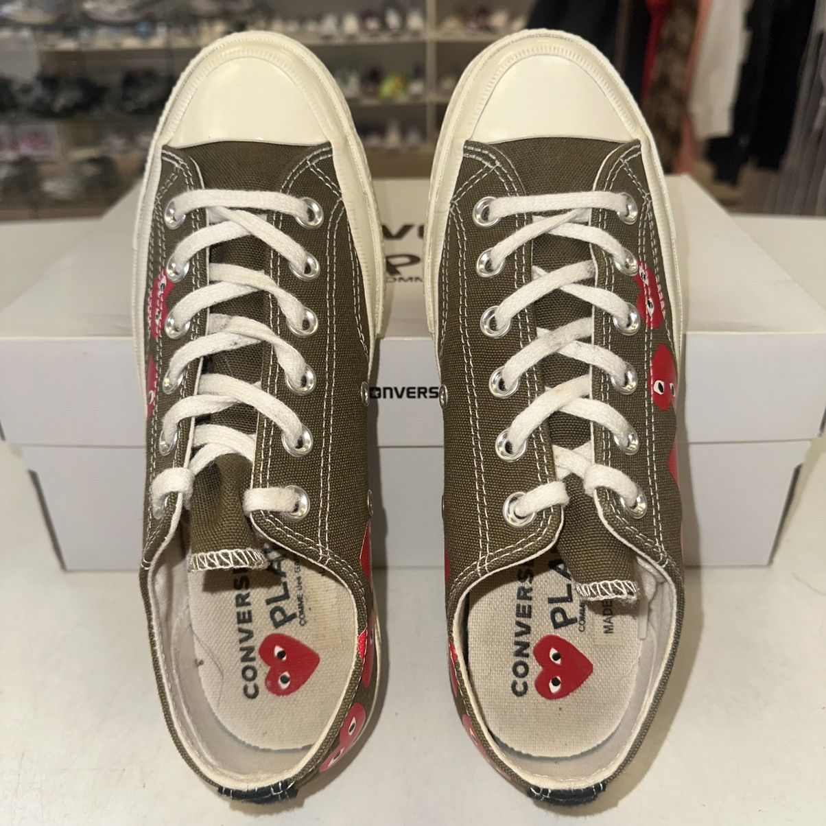 Comme des Garcons PLAY × Converse Size 6 - Converse Comme des Garçons Play x Chuck 70 Low Size US 6 / EU 39 - 3 Thumbnail