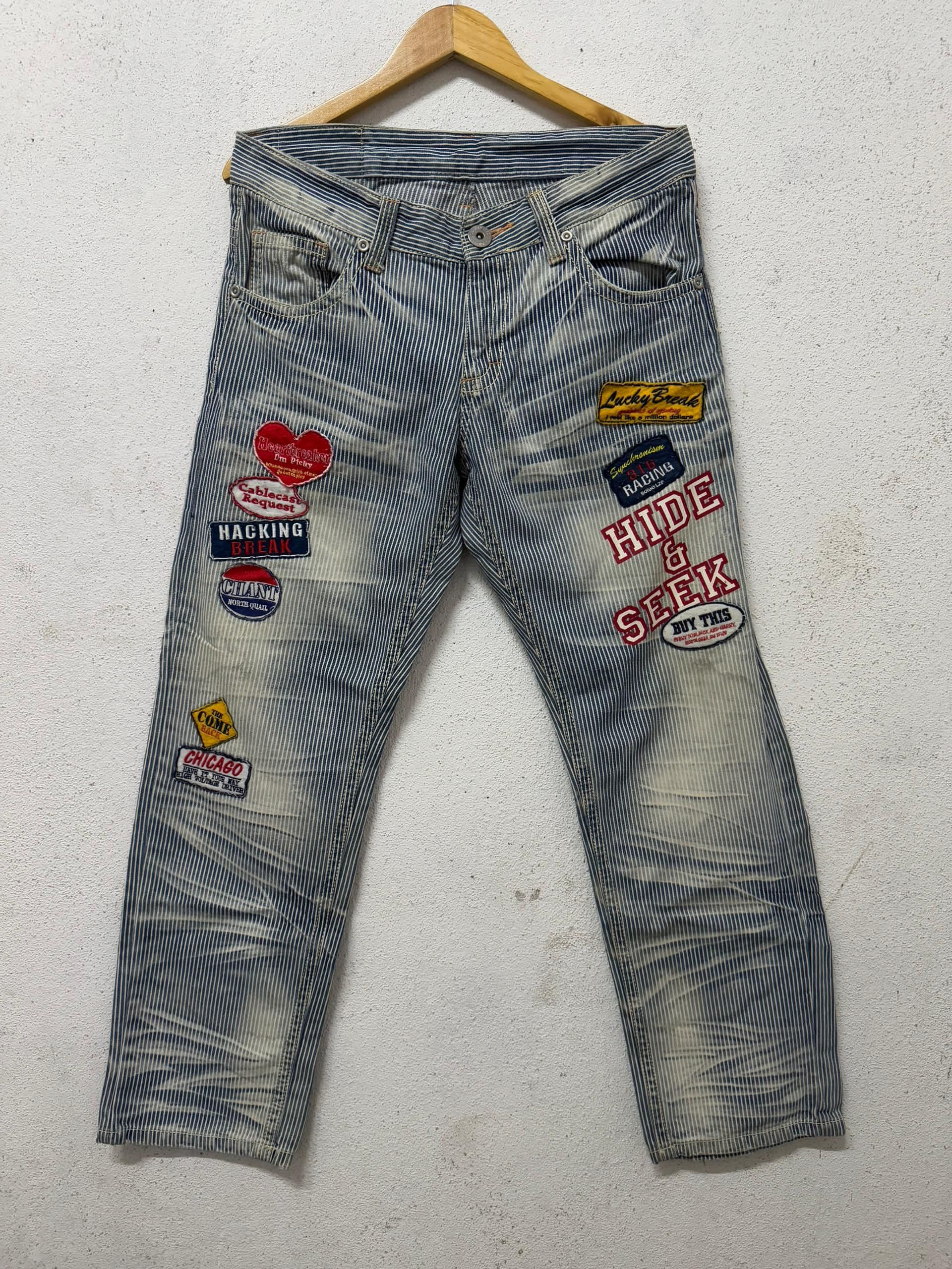 Love denim Stripes patches jeans nice design