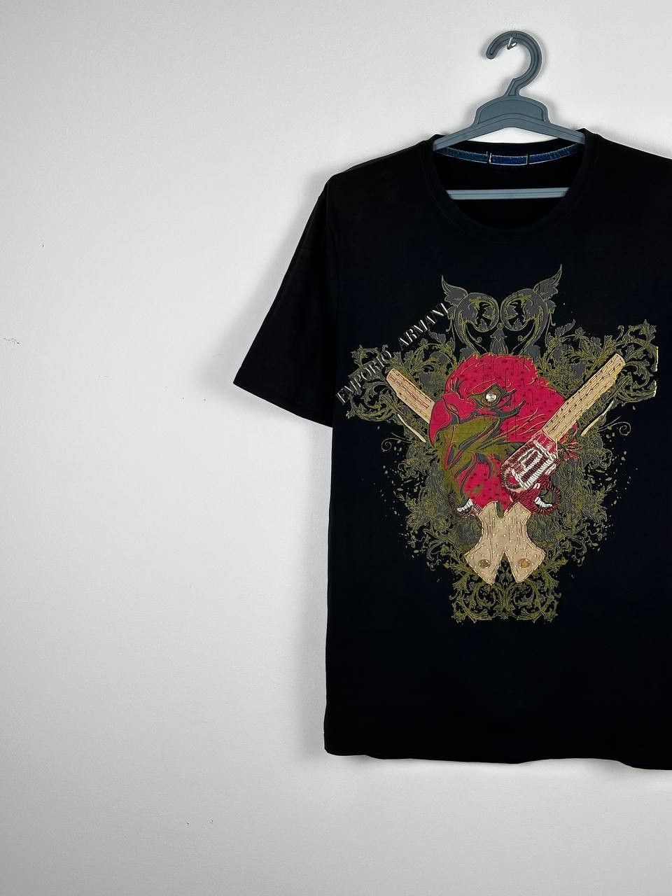 Emporio Armani Vintage Emporio Armani Revolver Y2K Distressed T Shirt Size US L / EU 52-54 / 3 - 2 Thumbnail