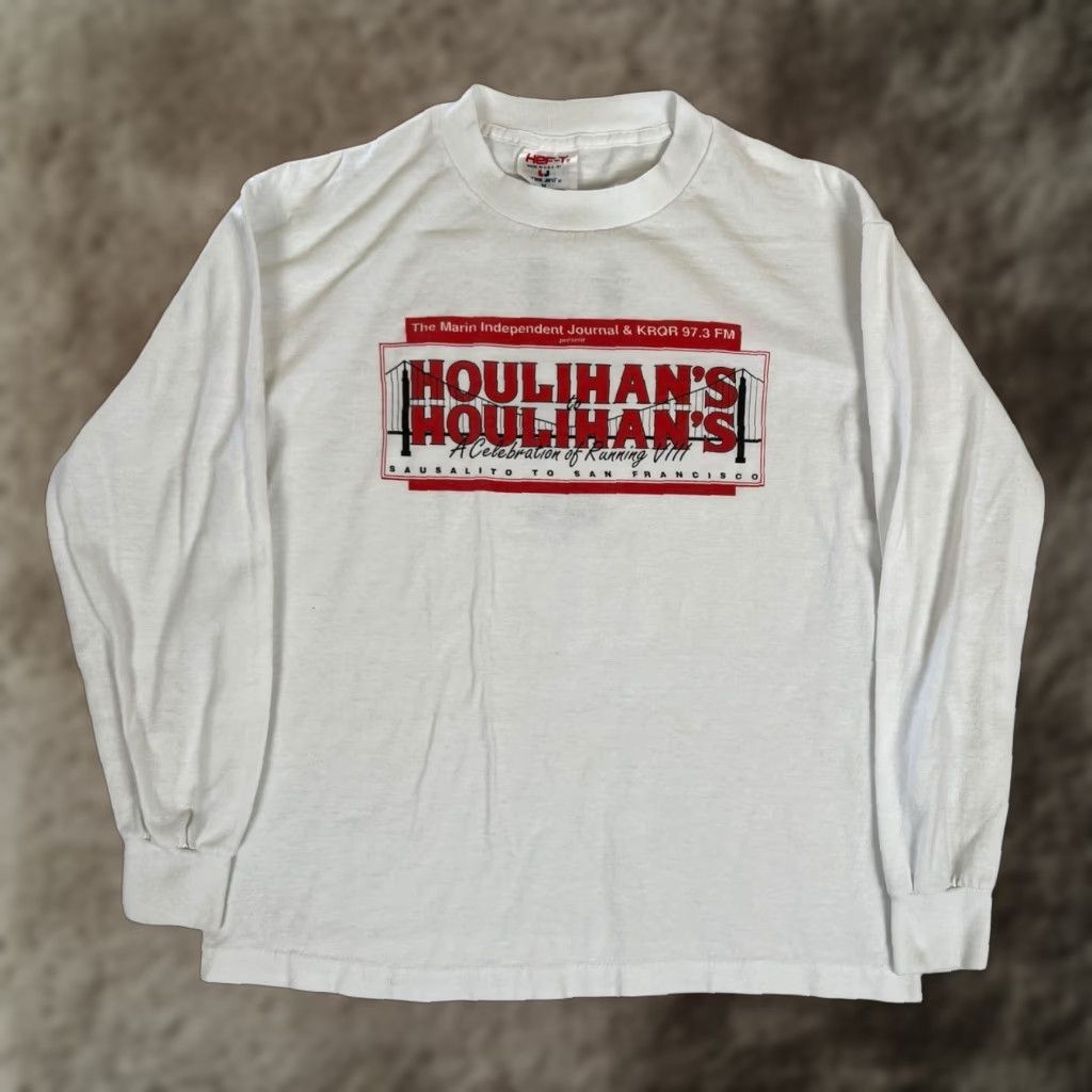 Vintage VINTAGE M & M San Francisco Marathon Shirt T-Shirt Long Sleeve Crew Neck Men M USA Made White Cotton 90s City Sports USA Size US M / EU 48-50 / 2 - 1 Thumbnail