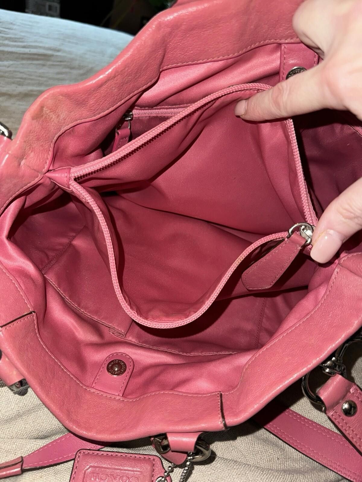 Coach Coach Hand Bag Purse Tote Satchel Soft Pink Leather Size ONE SIZE - 11 Thumbnail