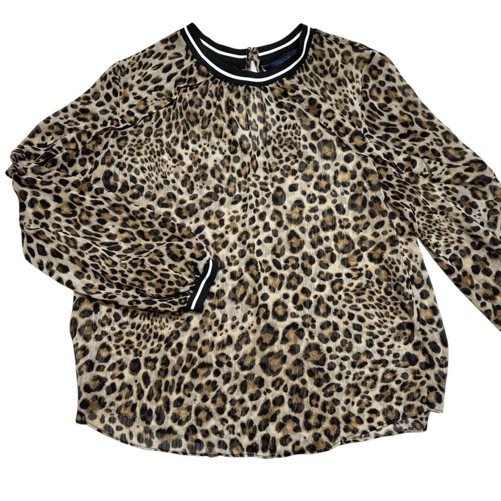 Other Rachel Rachel Roy Sheer Leopard Print Blouse Size 12 Size XL / US 12-14 / IT 48-50 - 5 Thumbnail