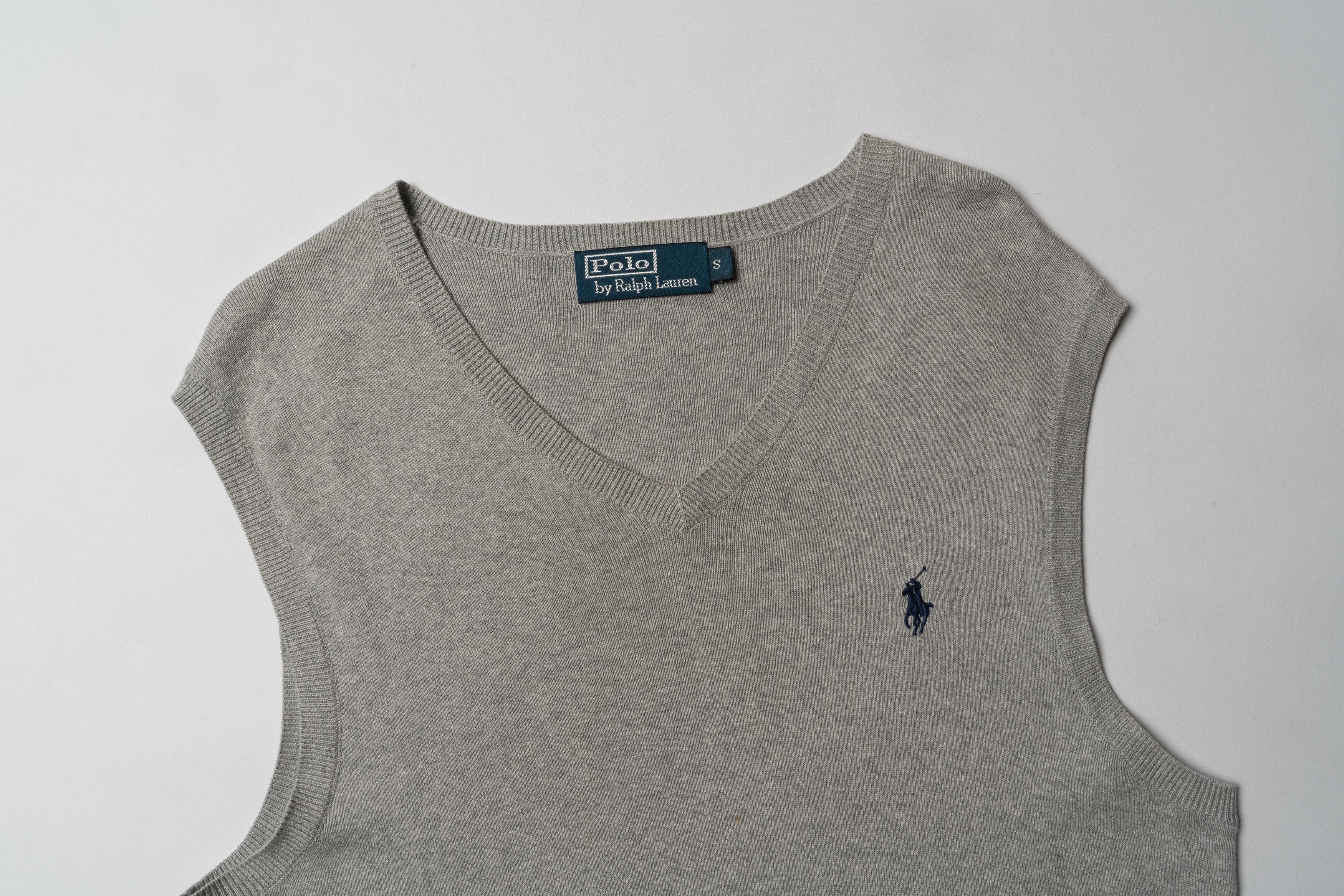Polo Ralph Lauren 📌Polo RALPH LAUREN Vintage Gray Cotton Vest Size US S / EU 44-46 / 1 - 2 Thumbnail