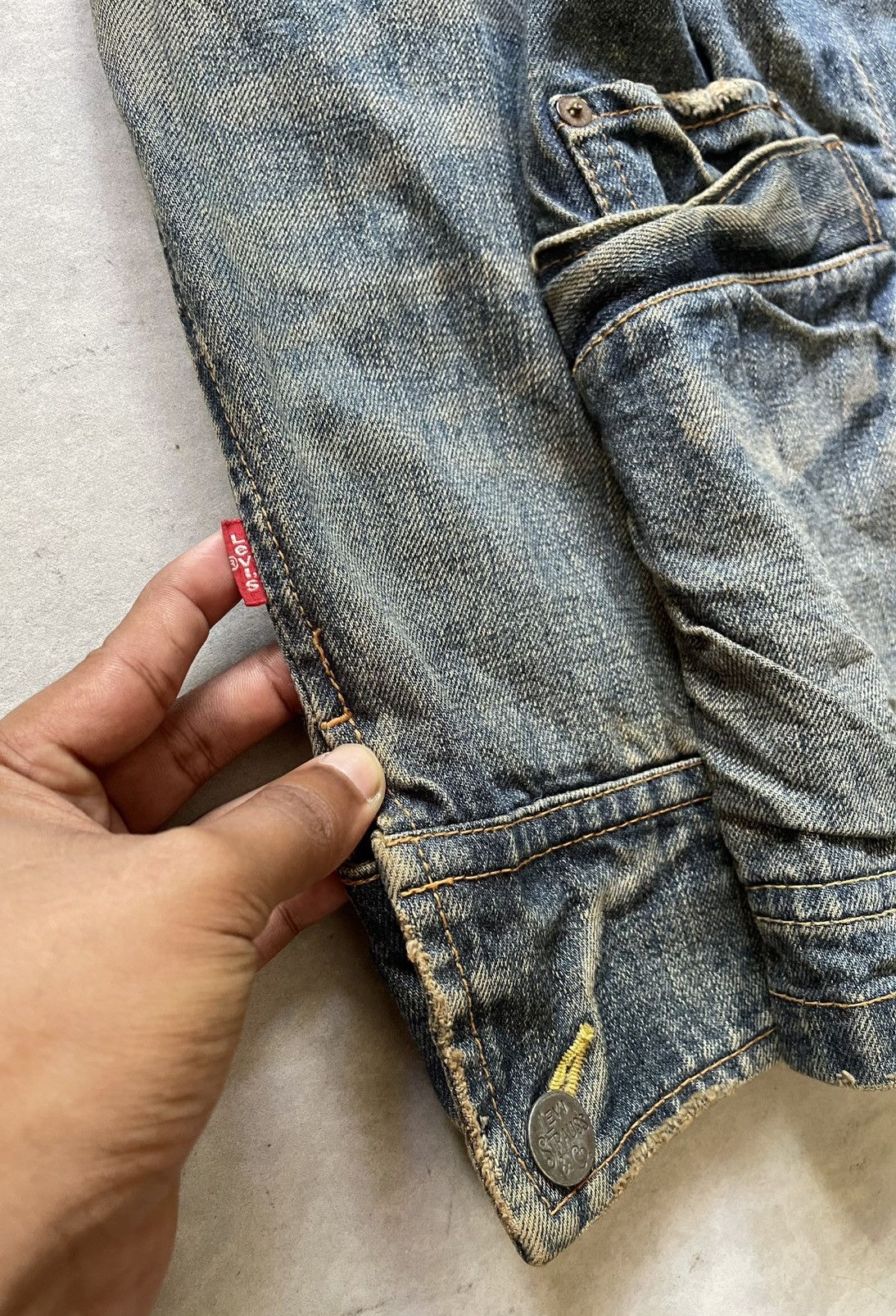 Levi's Vintage Clothing 🔥Vintage Levis Distressed Denim Chore Jacket Size US M / EU 48-50 / 2 - 8 Thumbnail