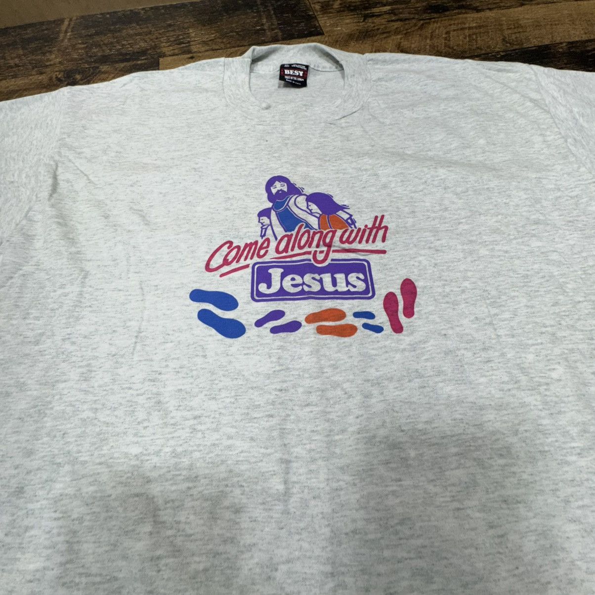 Fruit Of The Loom × Vintage Vintage “Come along with Jesus” single stitch XL Size US XL / EU 56 / 4 - 4 Thumbnail