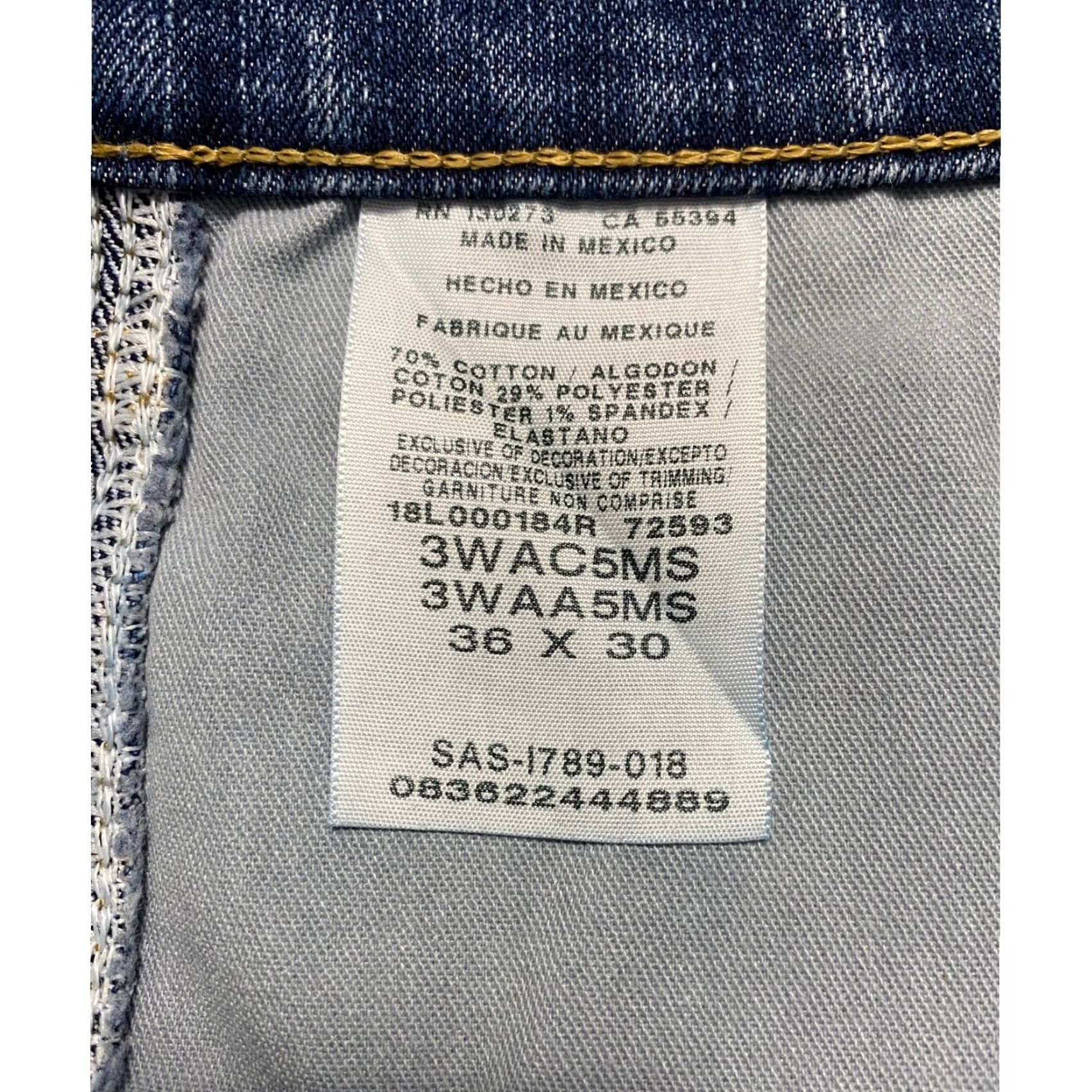 Wrangler VINTAGE Wrangler Riggs Workwear Men's Jeans 36×30 Blue Straight Advanced Comfort Size US 36 / EU 52 - 5 Thumbnail