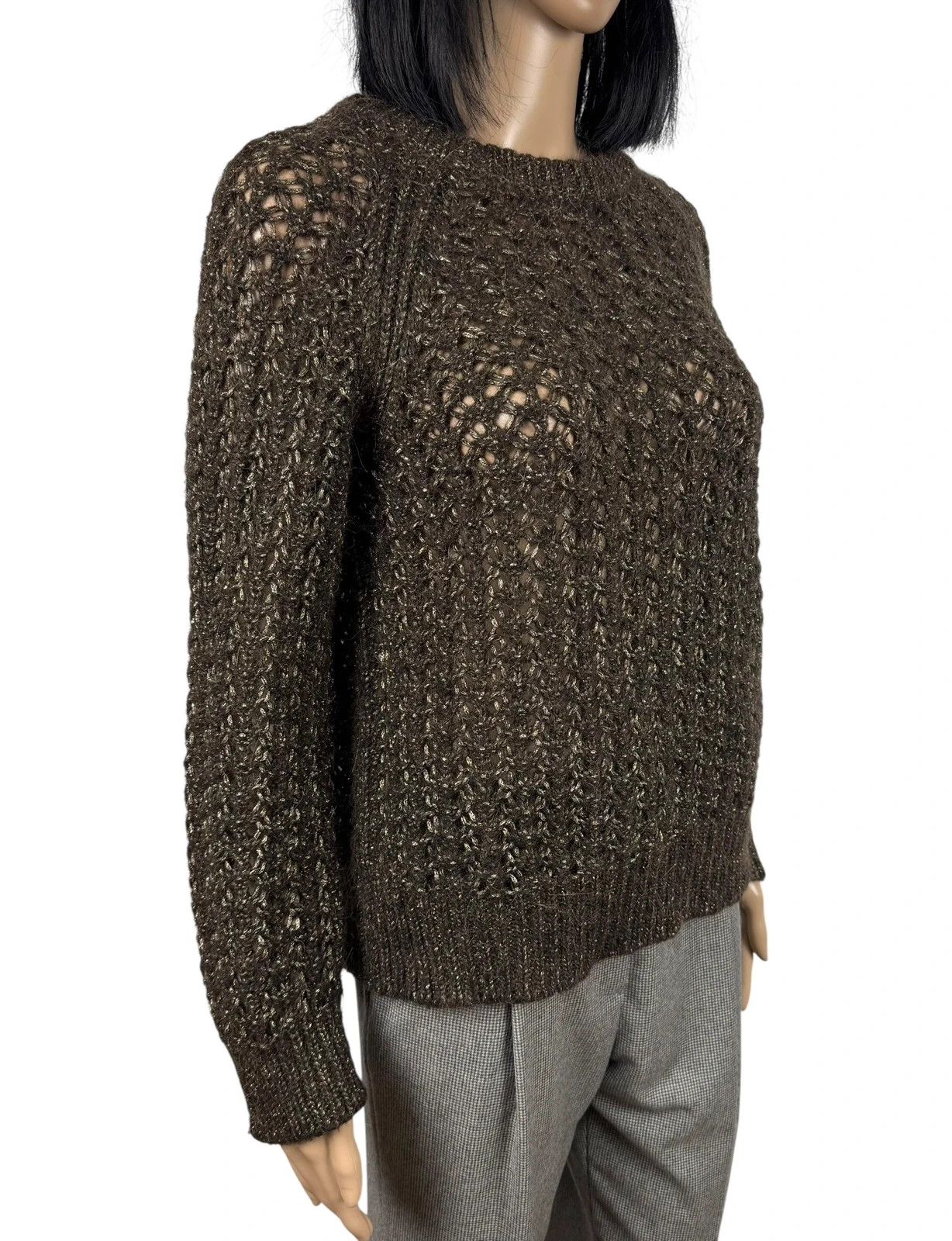 Massimo Dutti Massimo Dutti Wool Alpaca Woven Knit Sweater size XS Size XS / US 0-2 / IT 36-38 - 3 Thumbnail