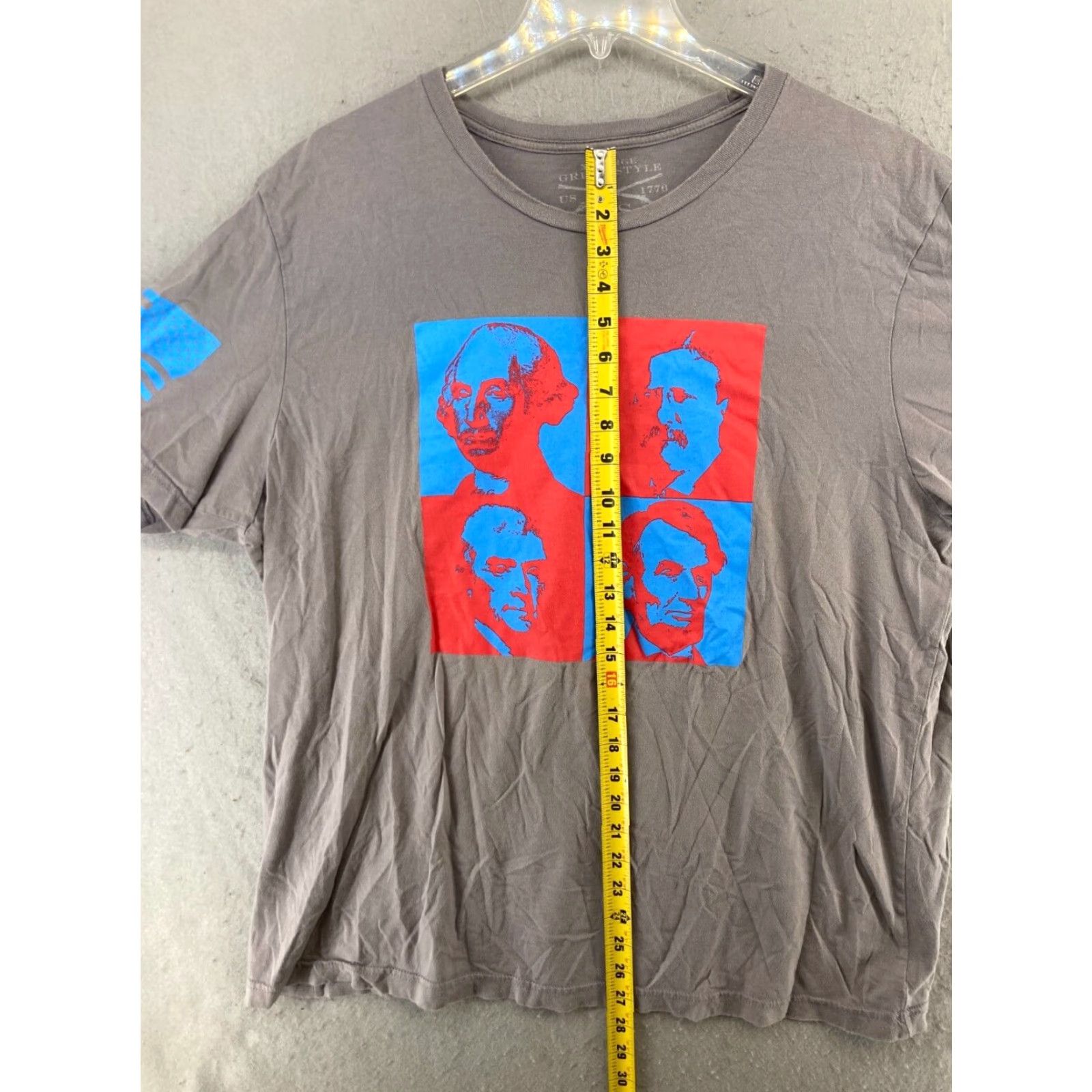 Vintage VINTAGE Grunt Style Patriotic T-Shirt Men 2XL Crew Neck Grey Cotton Blend All Seasons Size US XXL / EU 58 / 5 - 3 Thumbnail