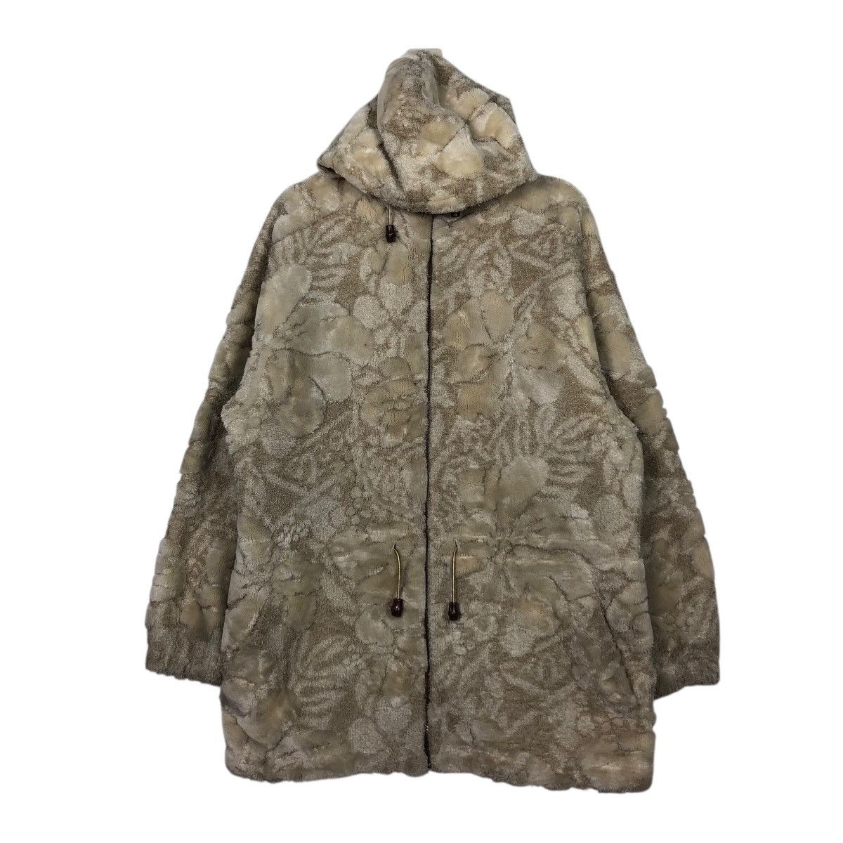 Japanese Brand 📌Vintage Fleece Zipper Jacket Ryu Sports Floral Over Print Size US M / EU 48-50 / 2 - 2 Thumbnail