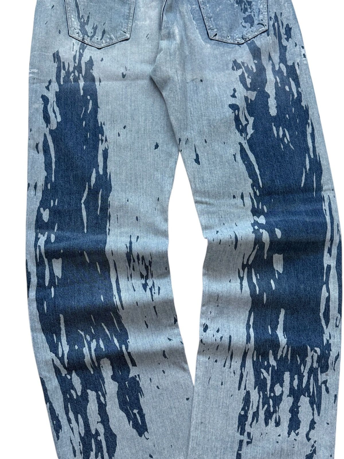Just Cavalli 2000s Cavalli Baggy Painted Washed Jeans Size US 42 / EU 58 - 5 Thumbnail