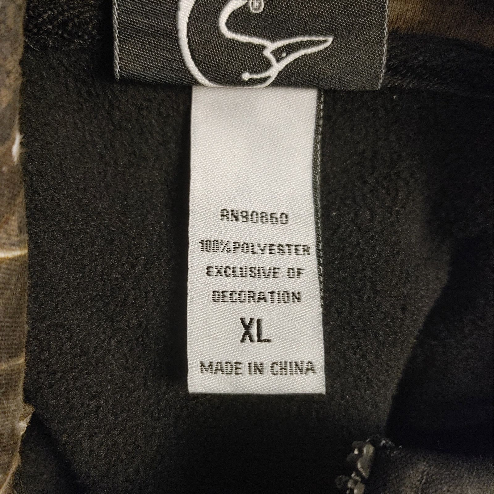 Other Duck's Unlimited Unisex XL Black Soft Fleece Full ZIp Jacket Size XL / US 12-14 / IT 48-50 - 4 Thumbnail