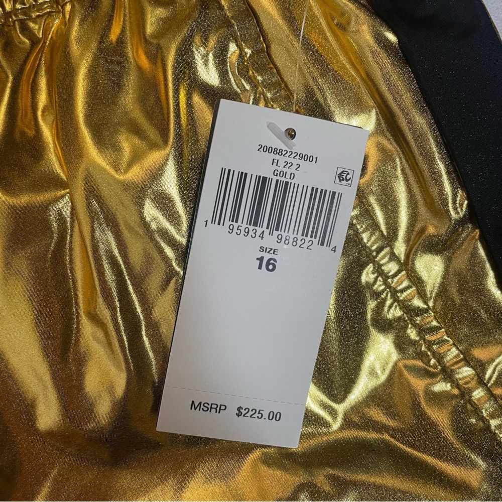Lauren Ralph Lauren NWT New $225 Lauren Ralph Lauren Gold Metallic Taffeta Jogg Size 38" / US 16 / IT 52 - 7 Thumbnail