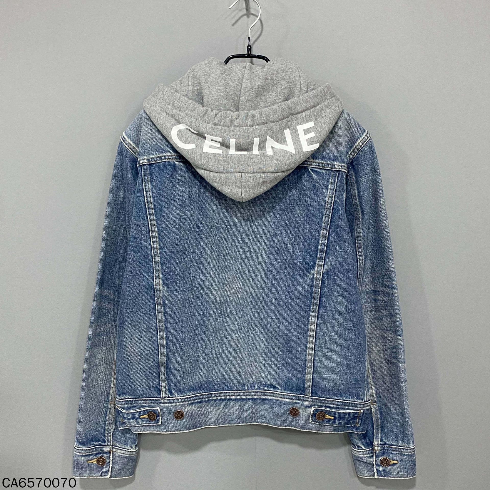 Celine Celine hooded logo denim jacket XS 99 new Size XS / US 0-2 / IT 36-38 - 3 Thumbnail