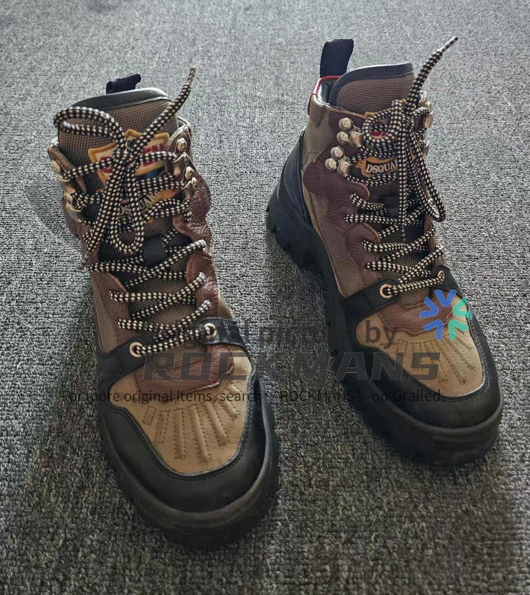 Dsquared2 Dsquared2 Men's Lace-Up Ankle Hiking Boots Size 40 Size US 7 / EU 40 - 2 Thumbnail