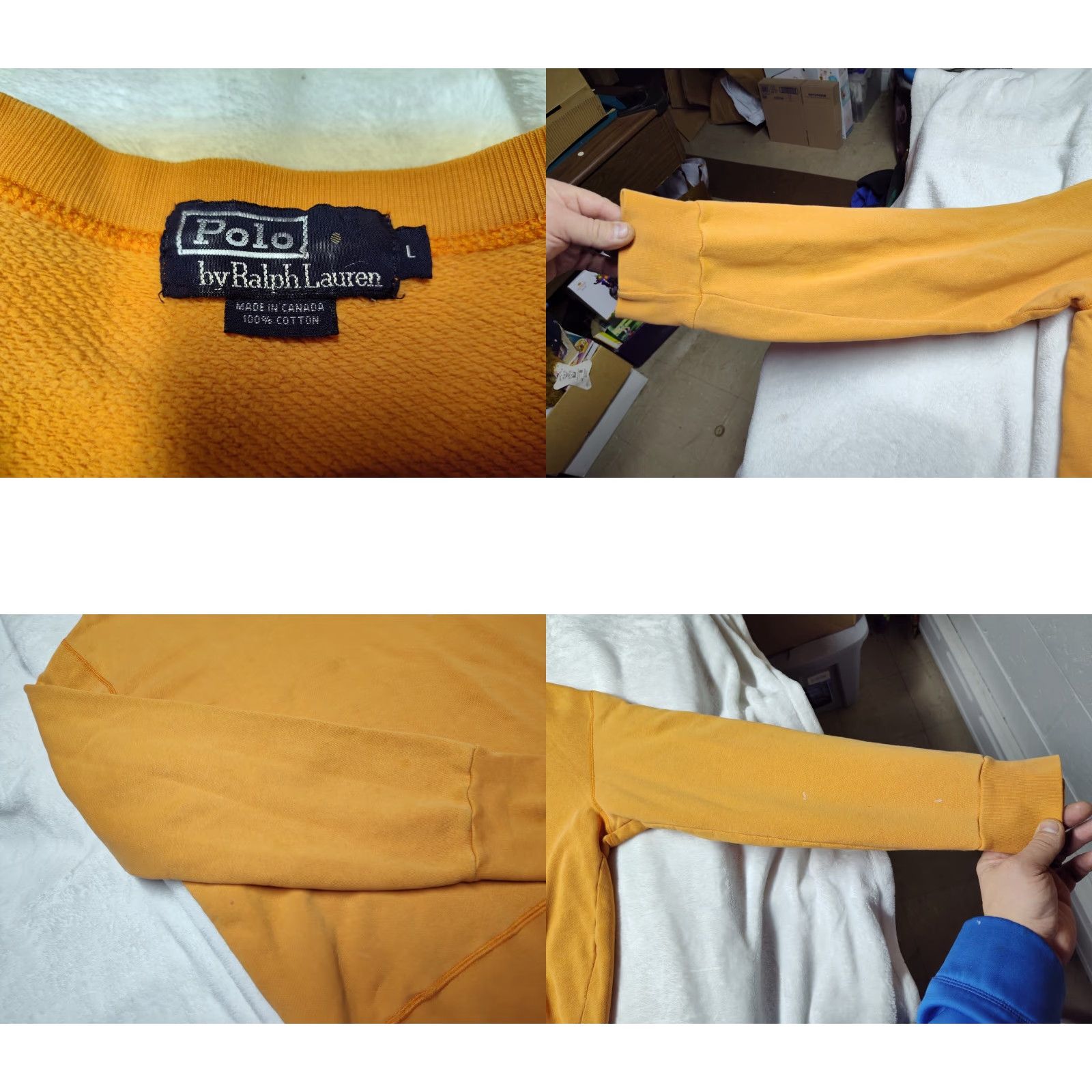 Vintage VINTAGE Polo Sport Ralph Lauren Sweatshirt Large Peach Orange Men’s Pullover Long Sleeve Sports Size US L / EU 52-54 / 3 - 8 Thumbnail