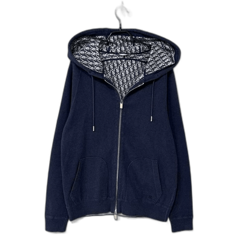 Dior Dior Zip-Up Hoodie with Printed Lining | Grailed