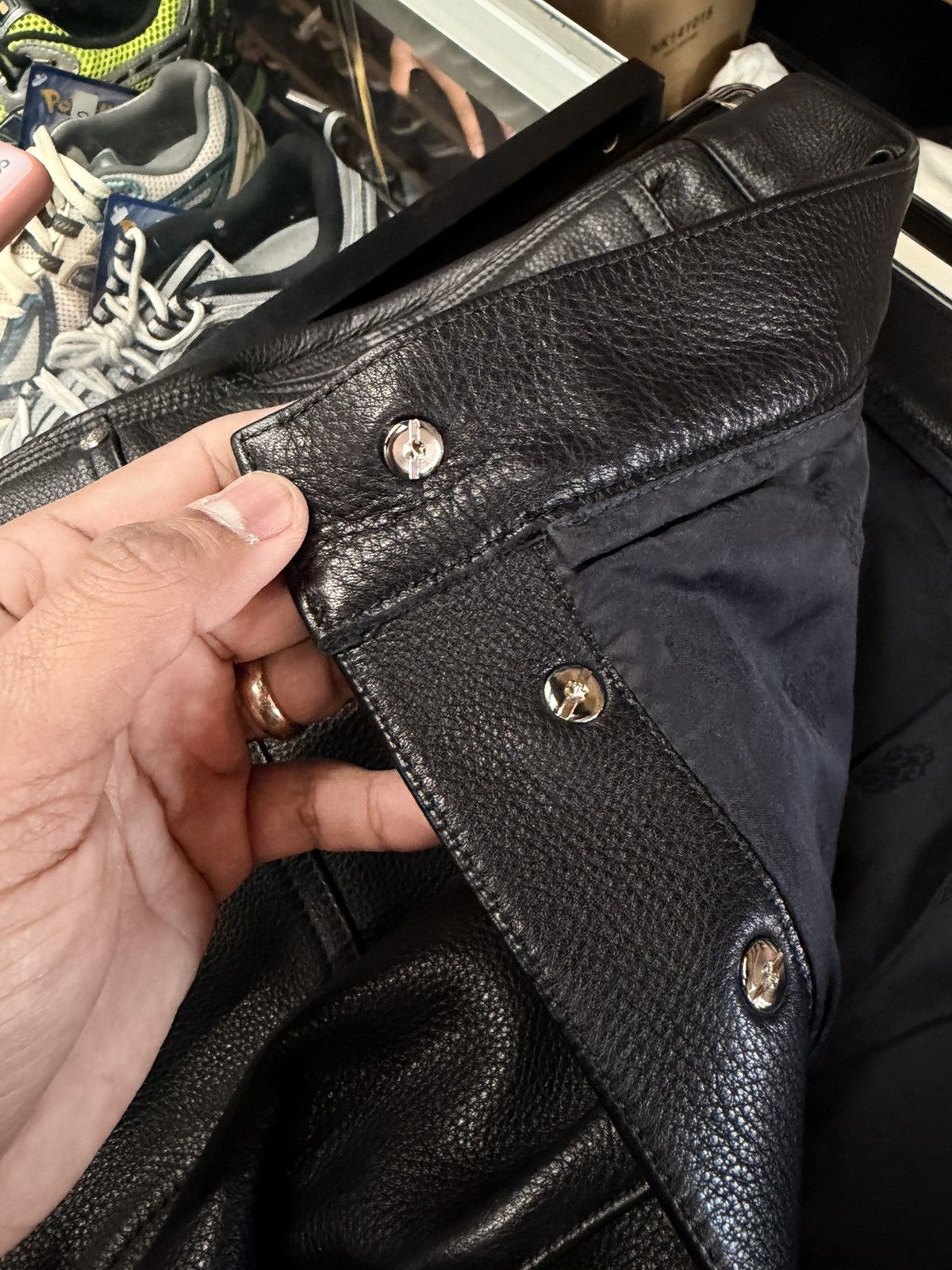 Chrome Hearts Chrome hearts calf leather black double knees Size US 36 / EU 52 - 9 Thumbnail