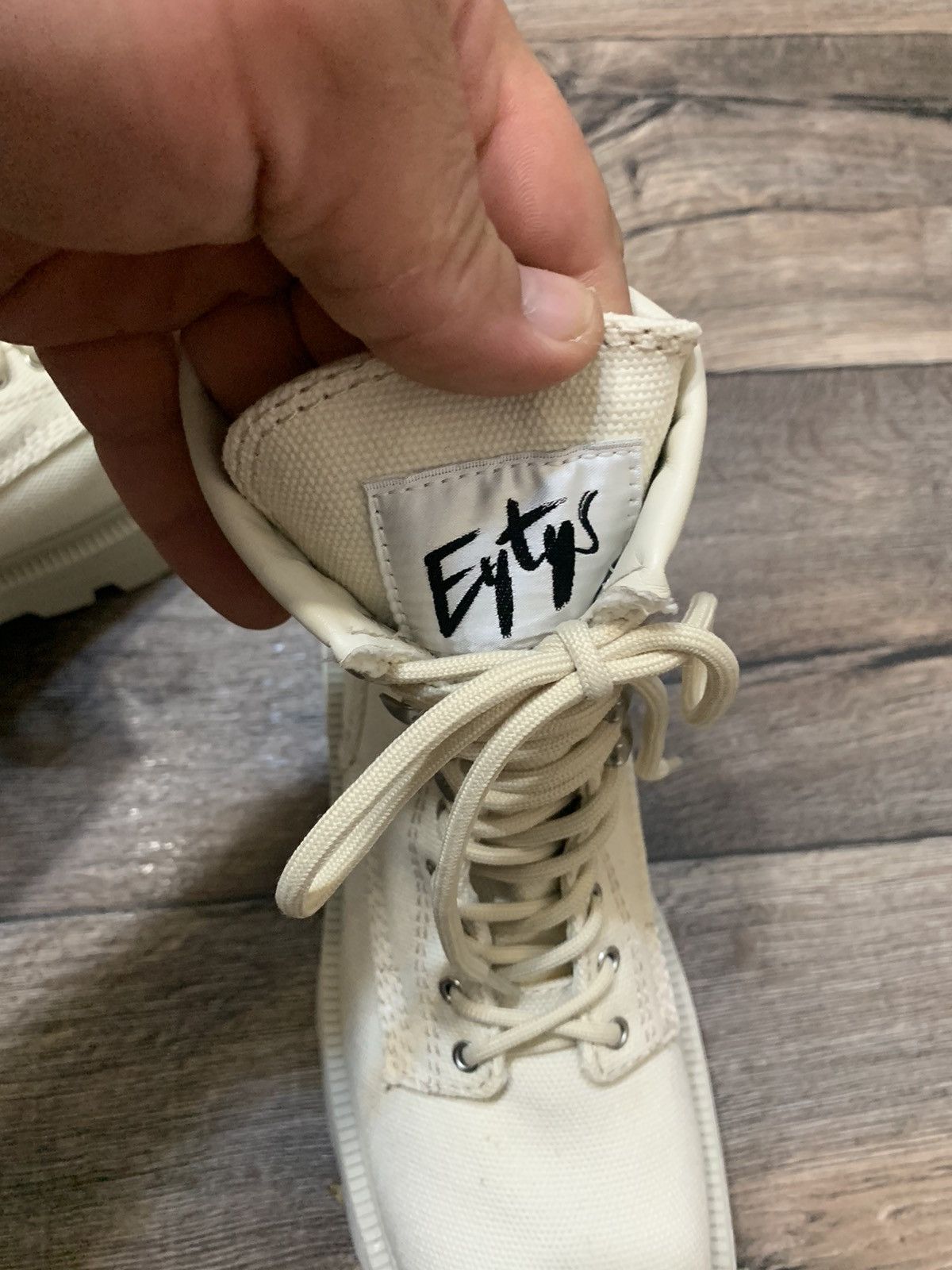 Eytys Eytys Off-White Canvas Michigan Boots US8,5 Size US 8.5 / IT 38.5 - 7 Thumbnail