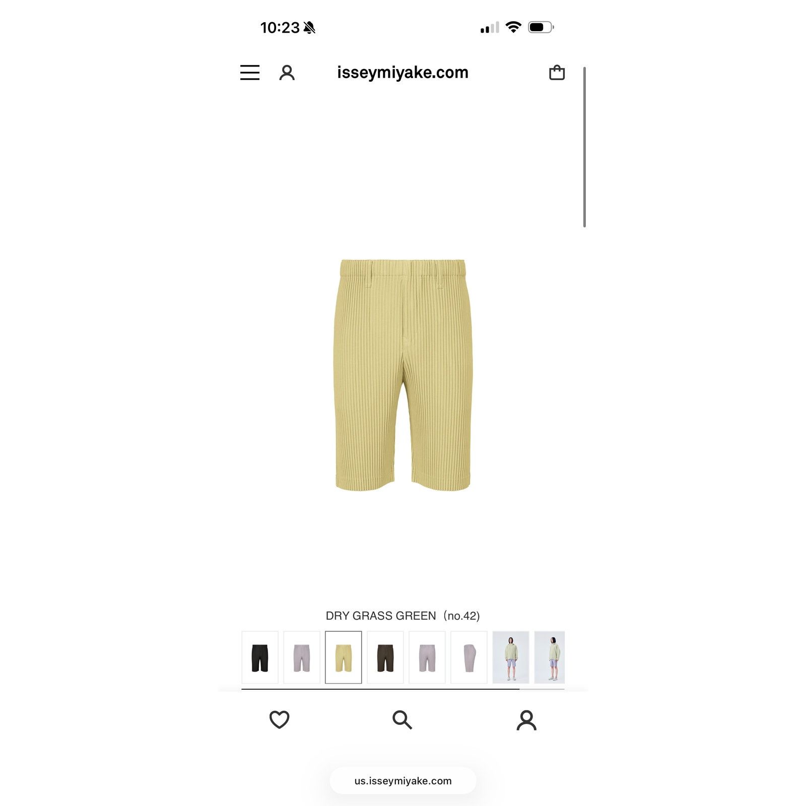 Homme Plisse Issey Miyake $390 Issey Miyake Sage Green Tailored Pleats 2 Shorts Size US 32 / EU 48 - 2 Thumbnail